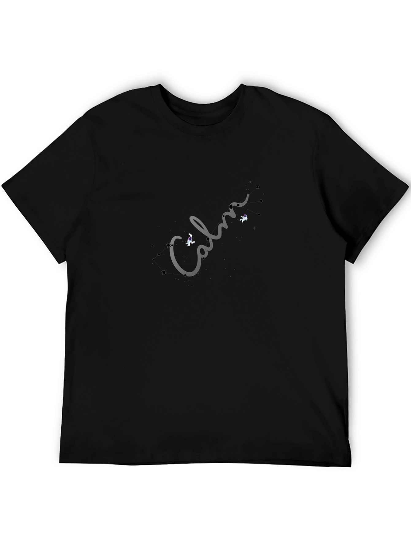 Calm Astronaut Graphic T-Shirt - Premium Black Cotton