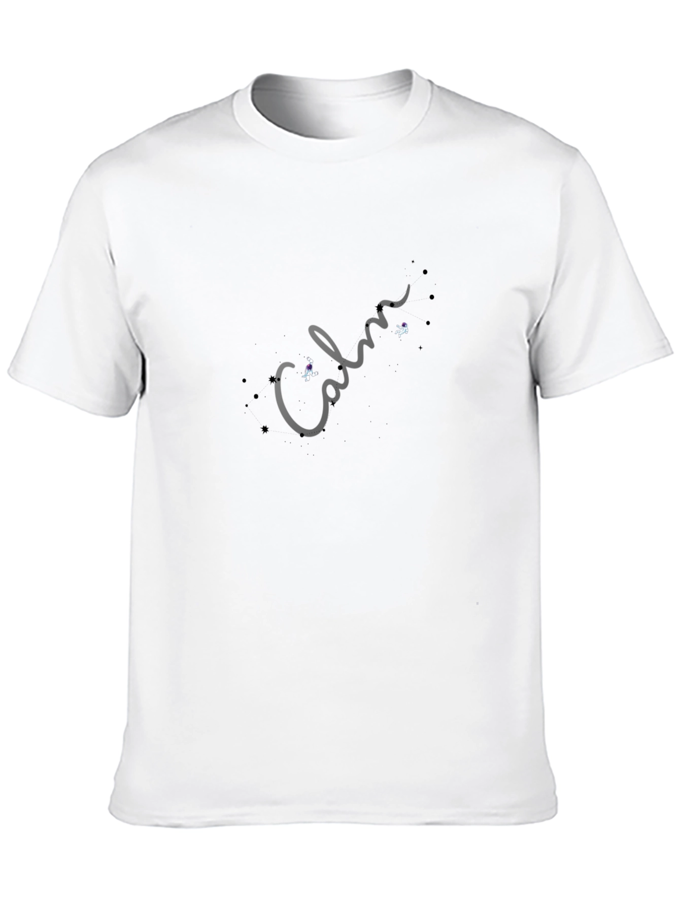 Calm Astronaut Graphic T-Shirt - Premium Black Cotton