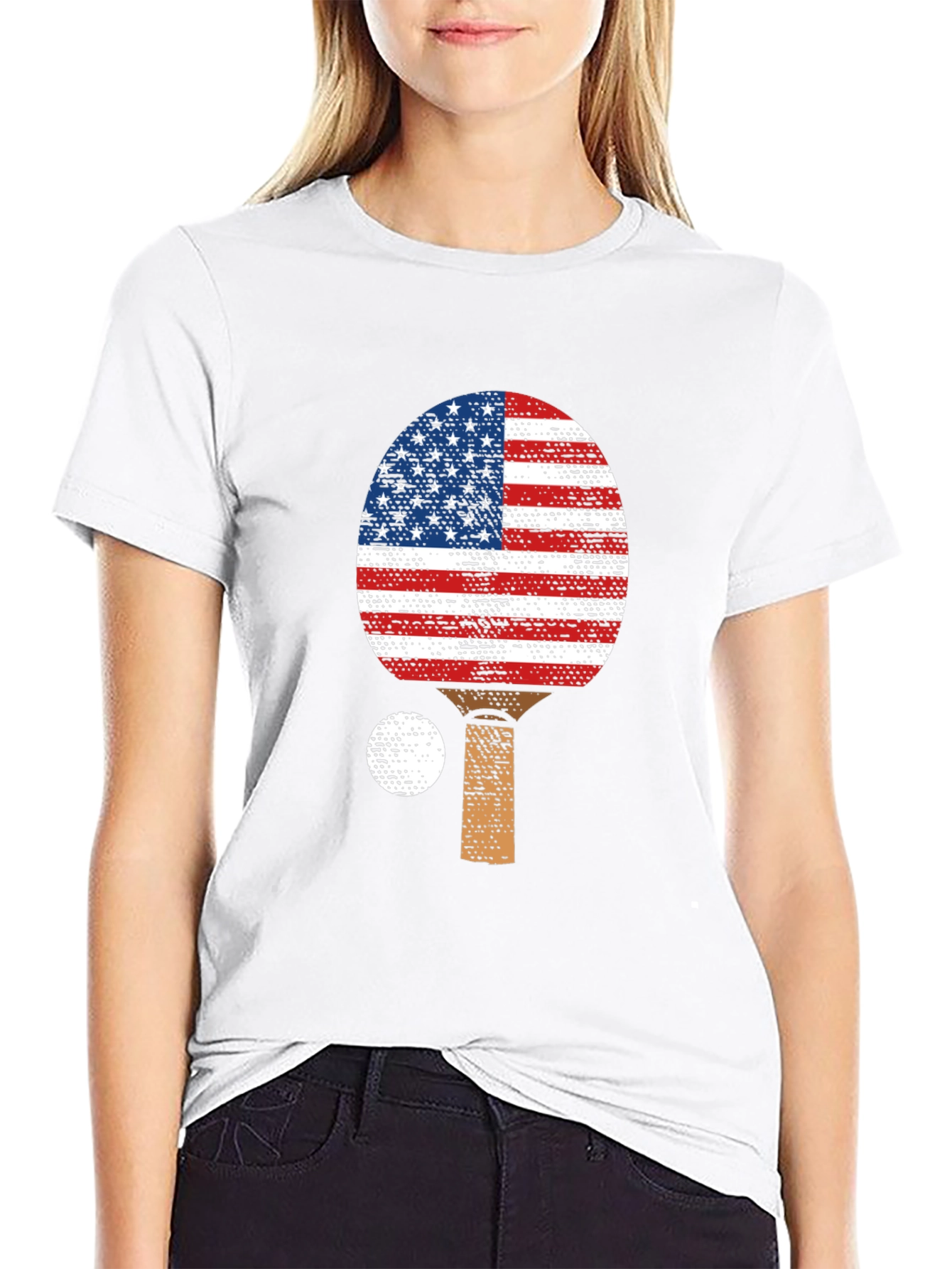 Patriotic Ping Pong Paddle T-Shirt
