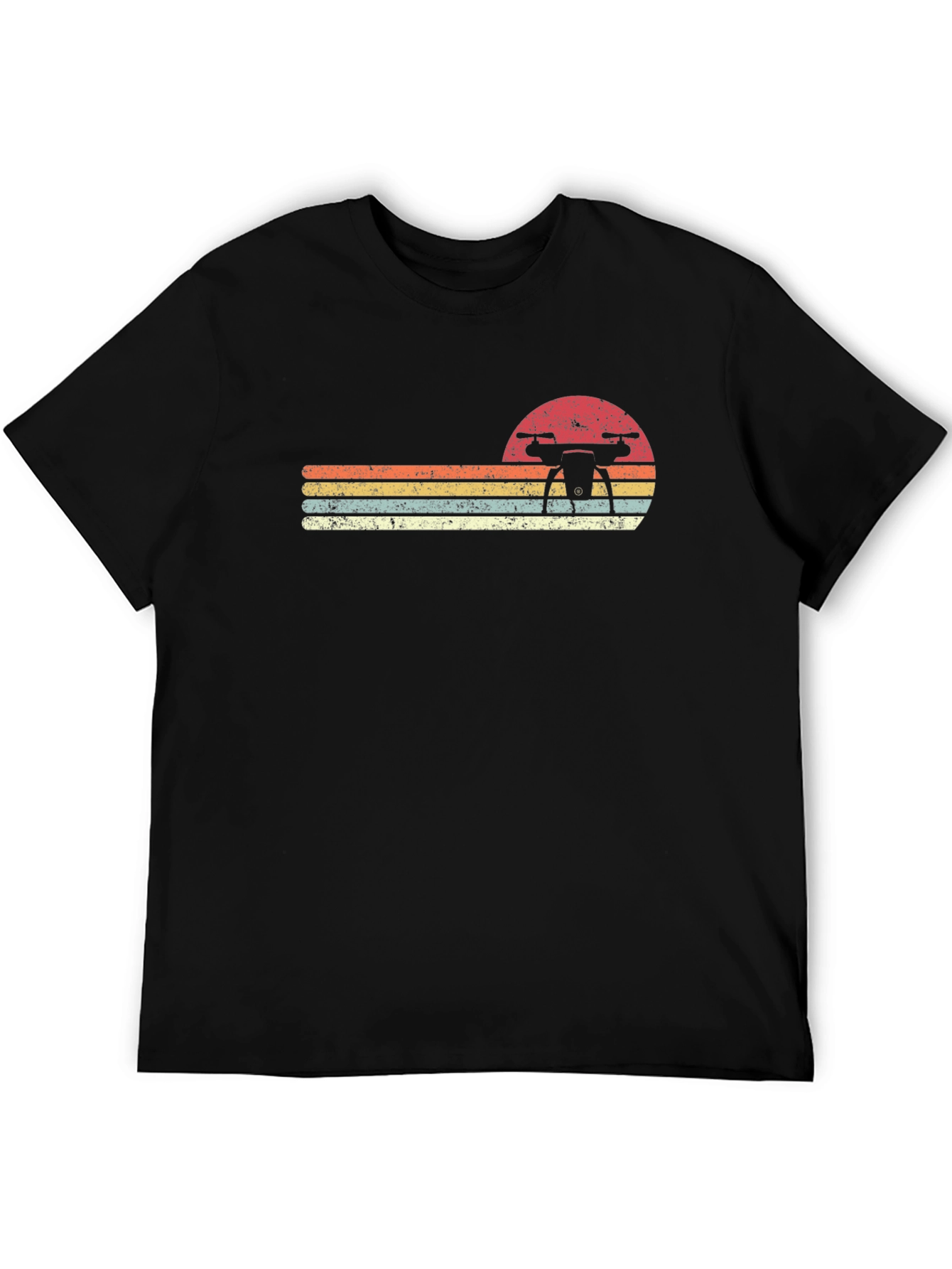Retro Drone Sunset Graphic Tee