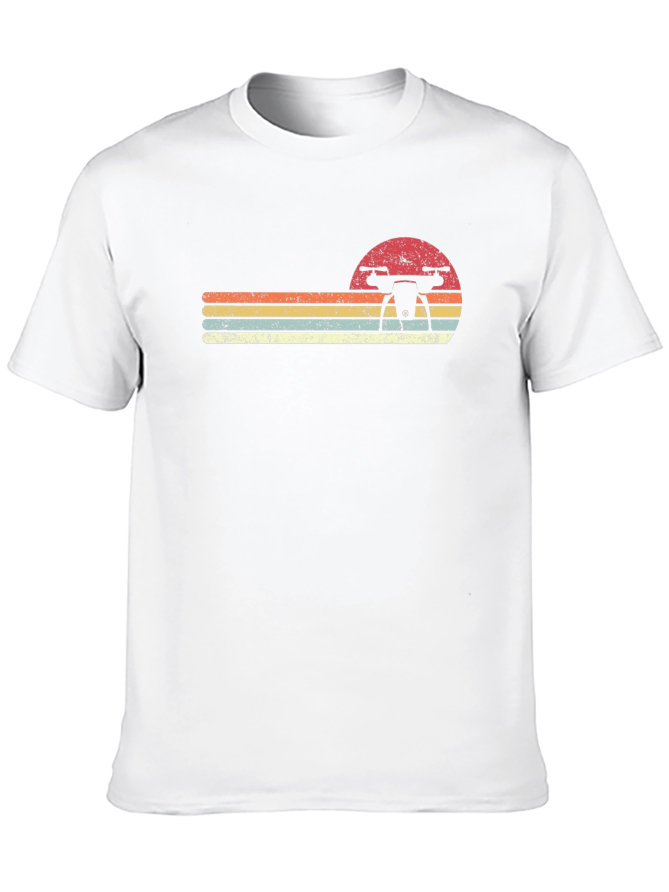 Retro Drone Sunset Graphic Tee
