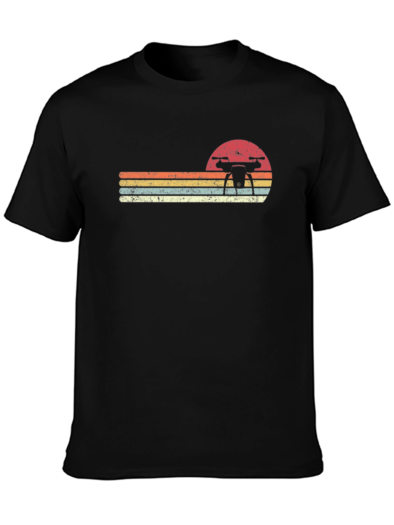 Retro Drone Sunset Graphic Tee