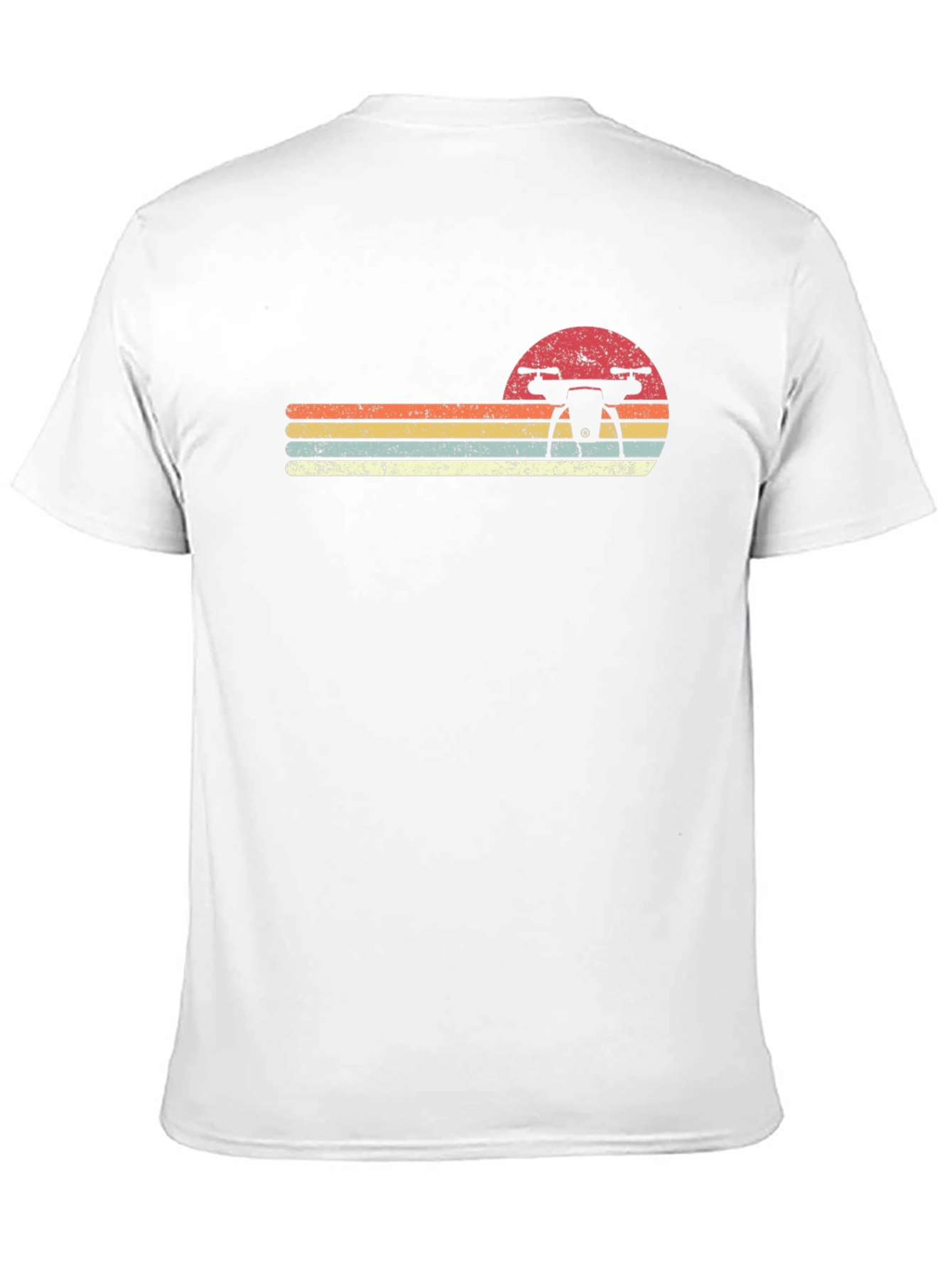 Retro Drone Sunset Graphic Tee