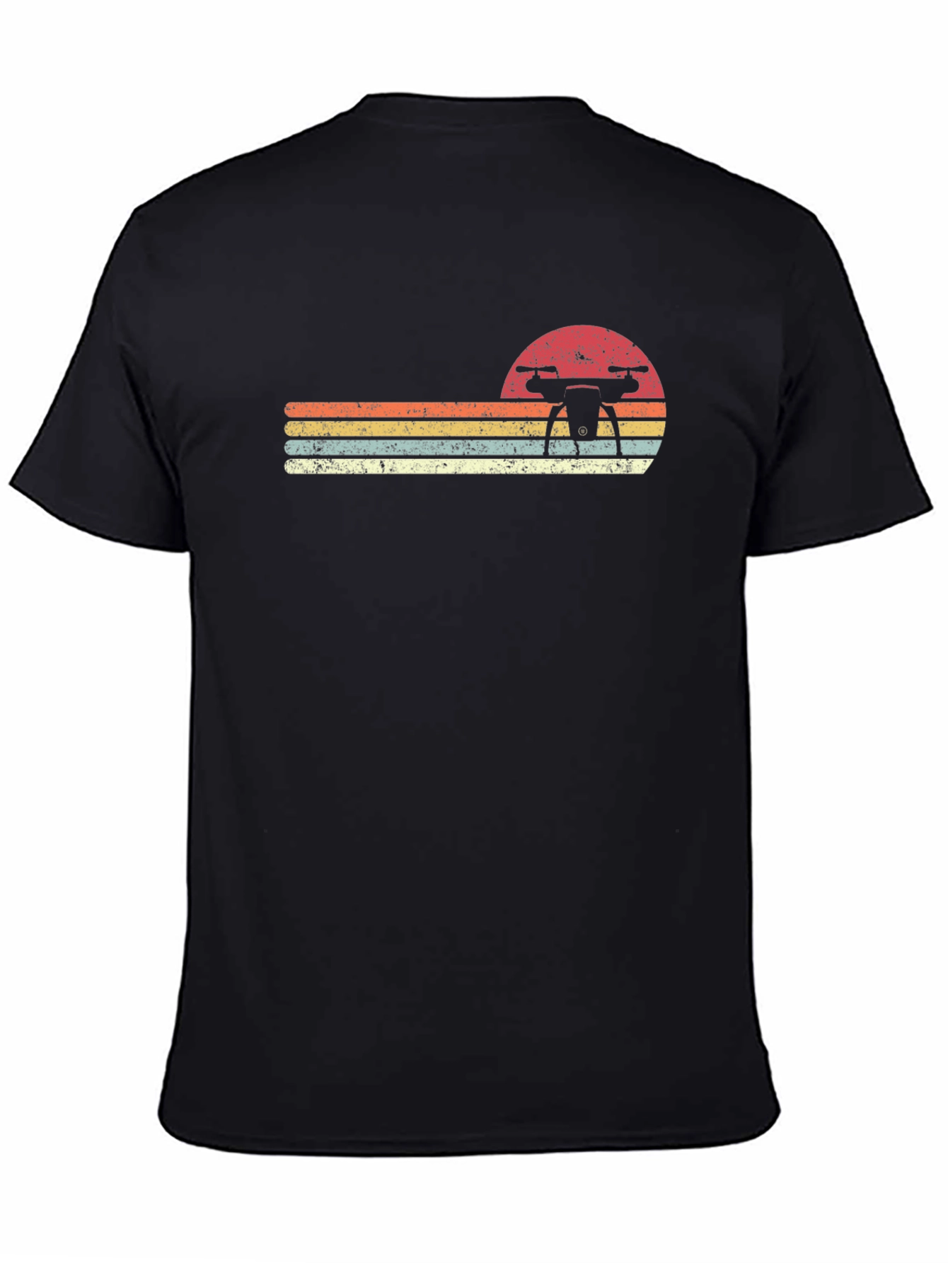 Retro Drone Sunset Graphic Tee
