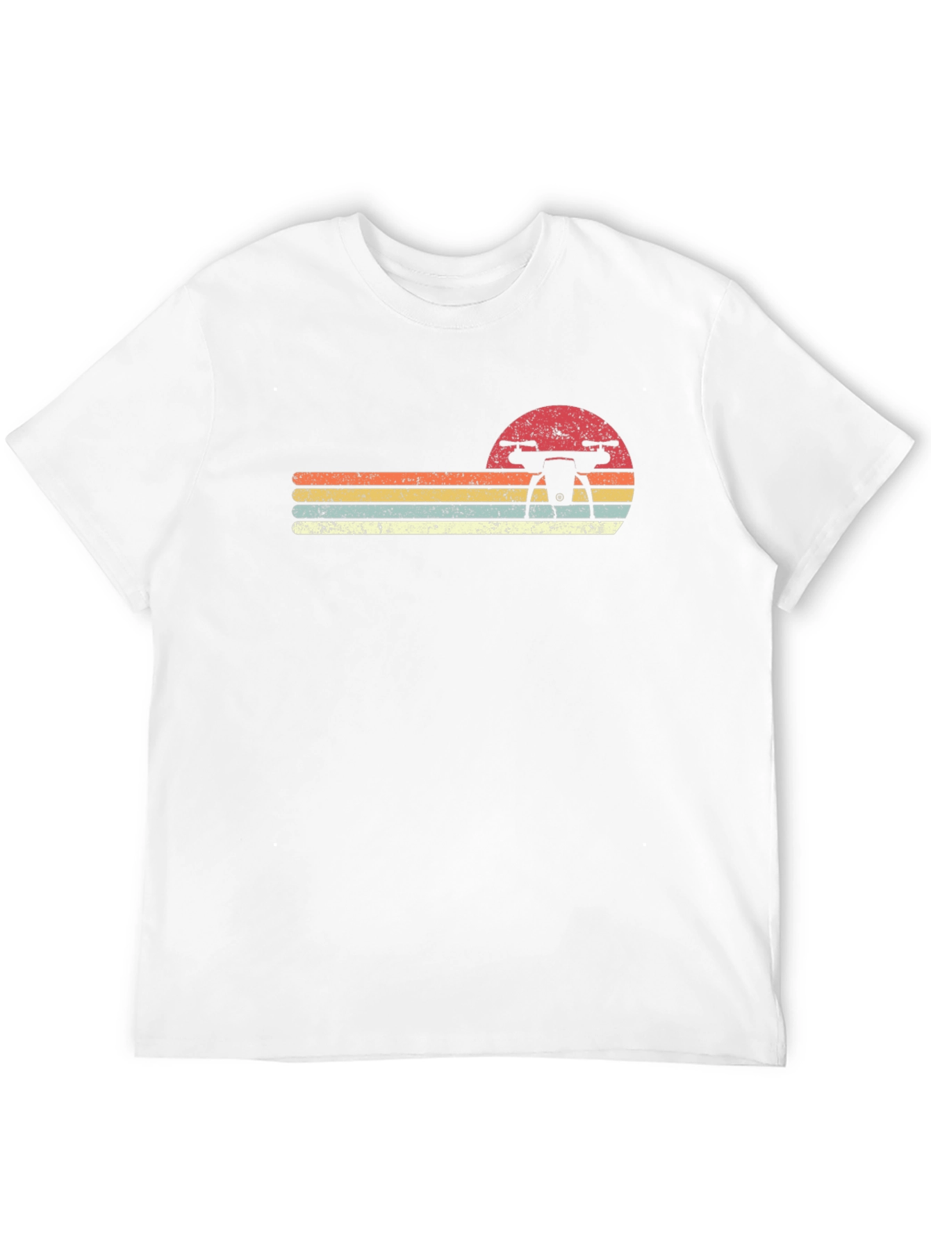 Retro Drone Sunset Graphic Tee