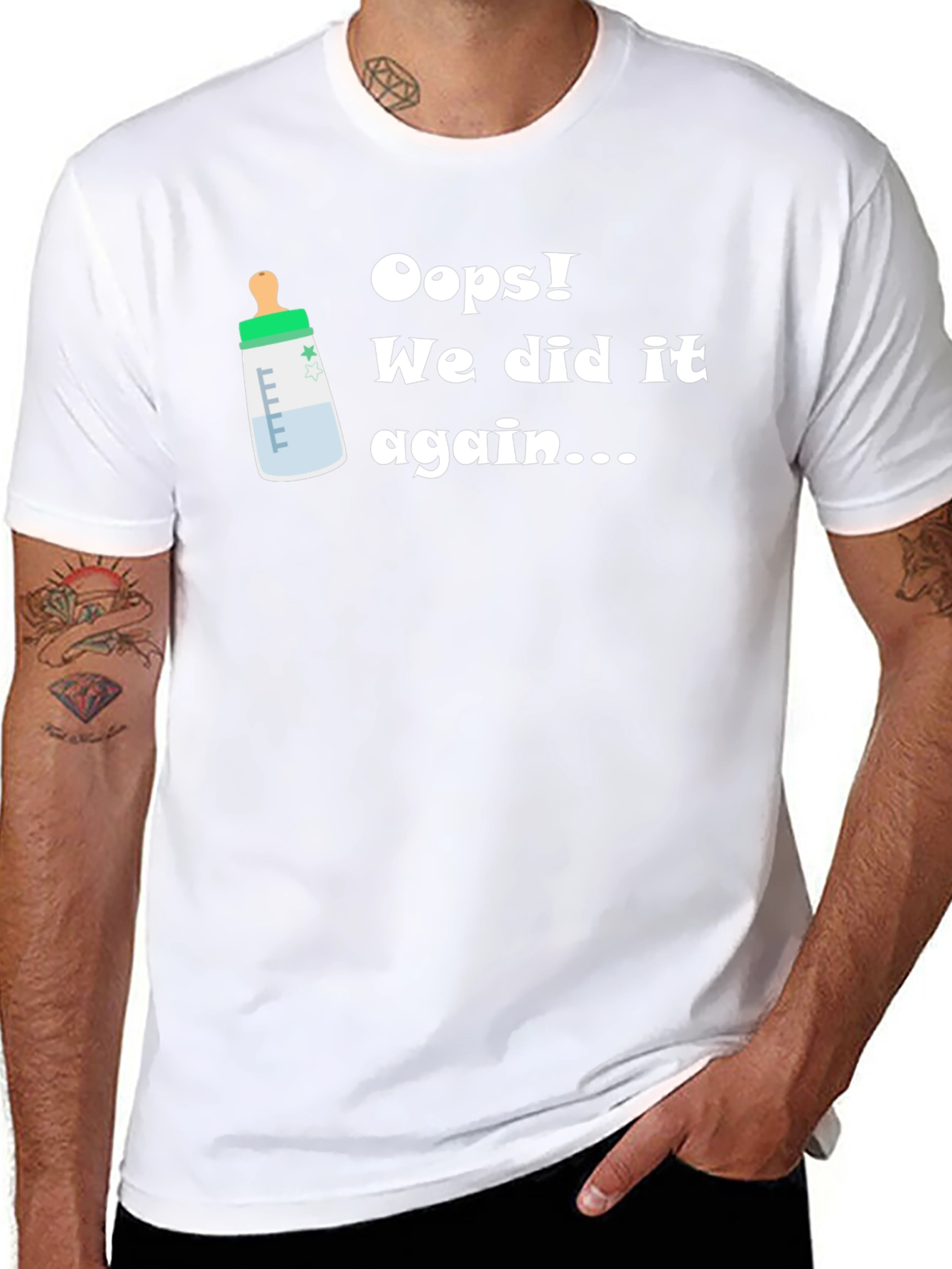 Oops! We Did It Again Funny Pregnancy Announcement T-Shirt
