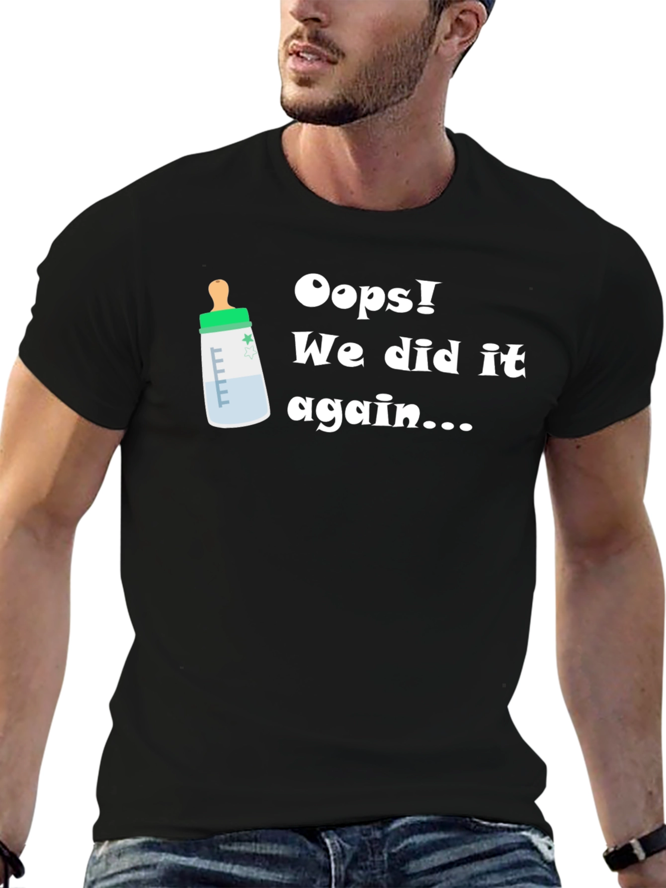Oops! We Did It Again Funny Pregnancy Announcement T-Shirt