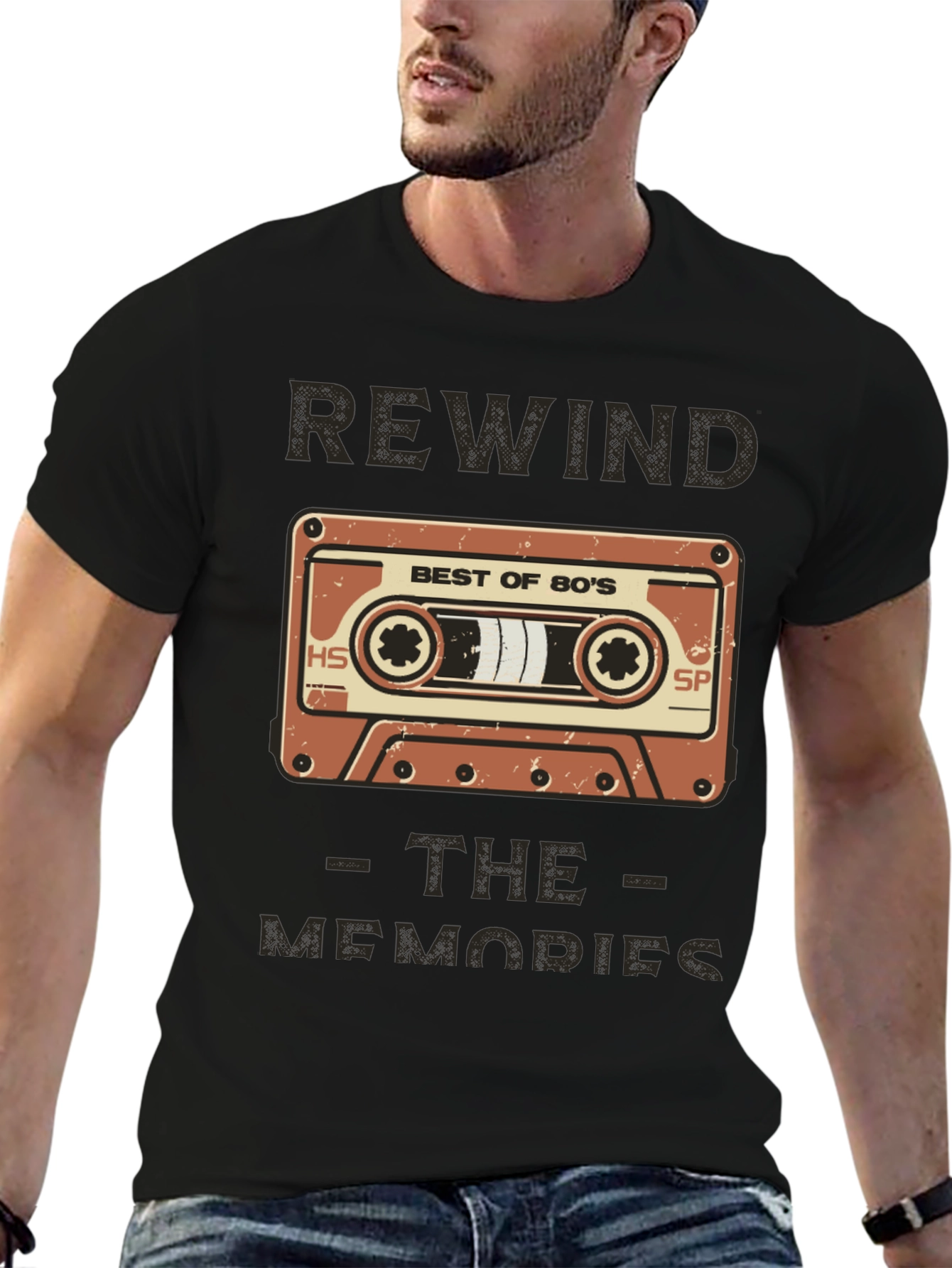 Rewind the Memories 80s Cassette Graphic Tee