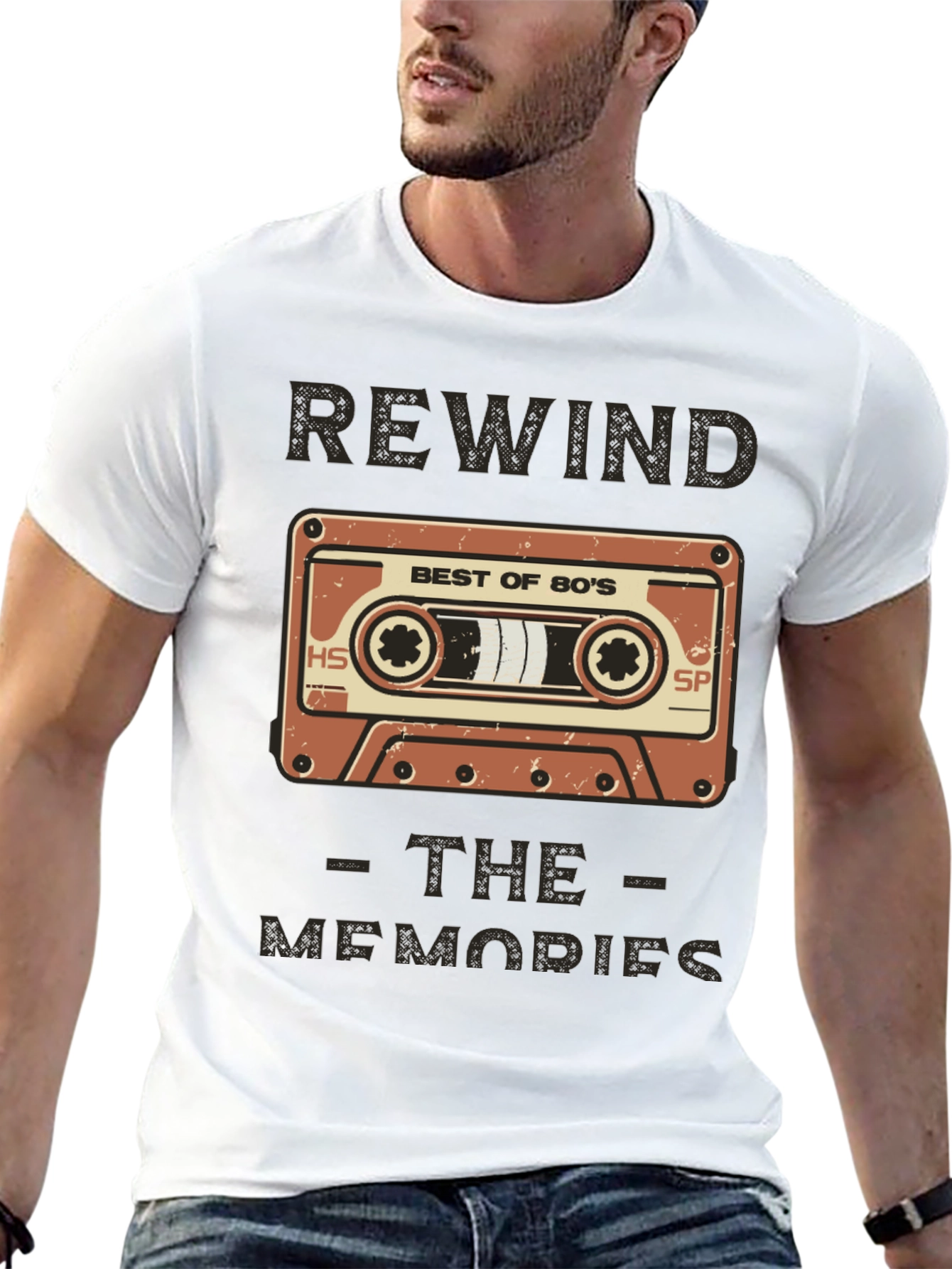 Rewind the Memories 80s Cassette Graphic Tee