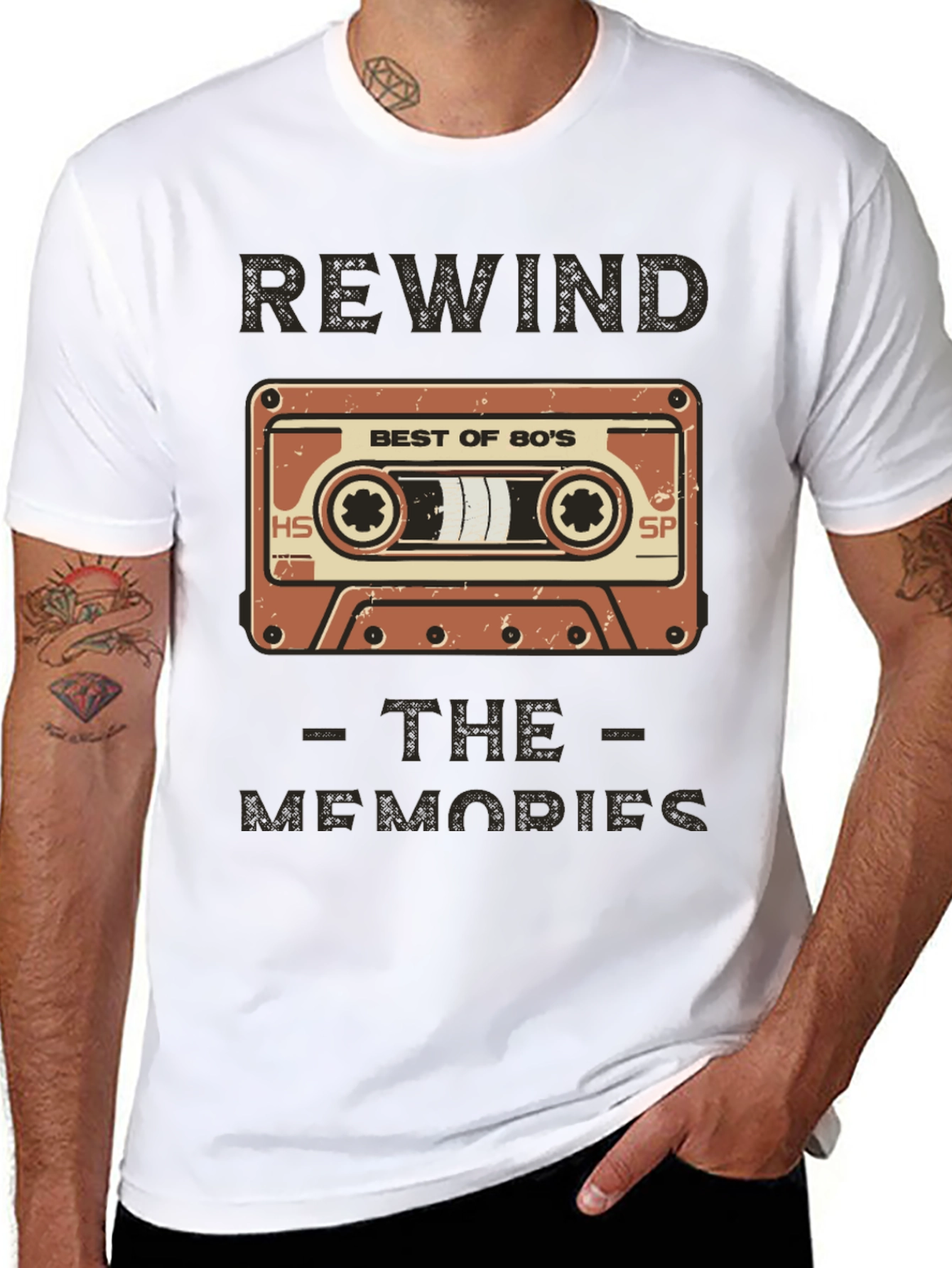 Rewind the Memories 80s Cassette Graphic Tee