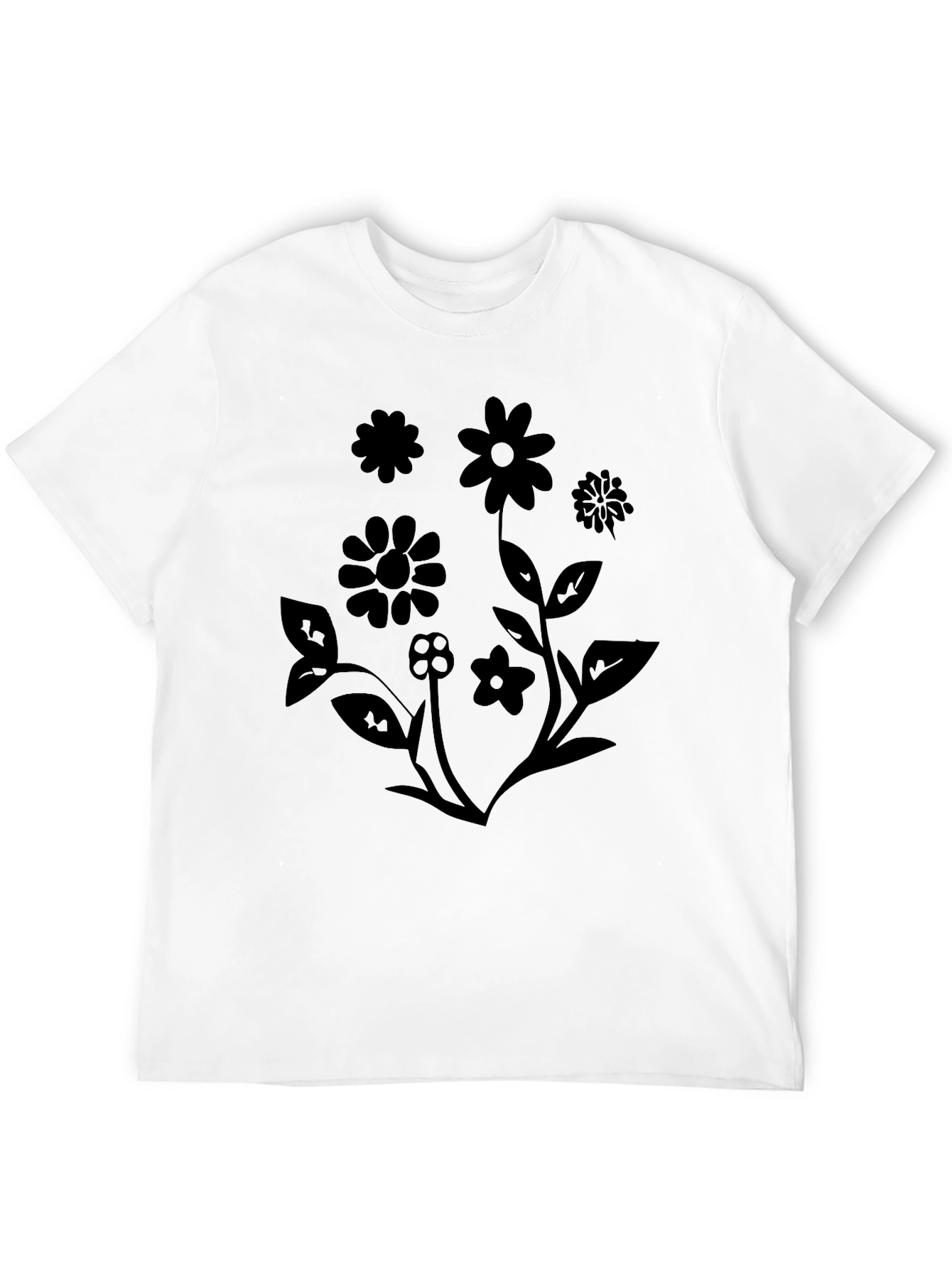 Floral Graphic Black T-Shirt - Stylish & Trendy