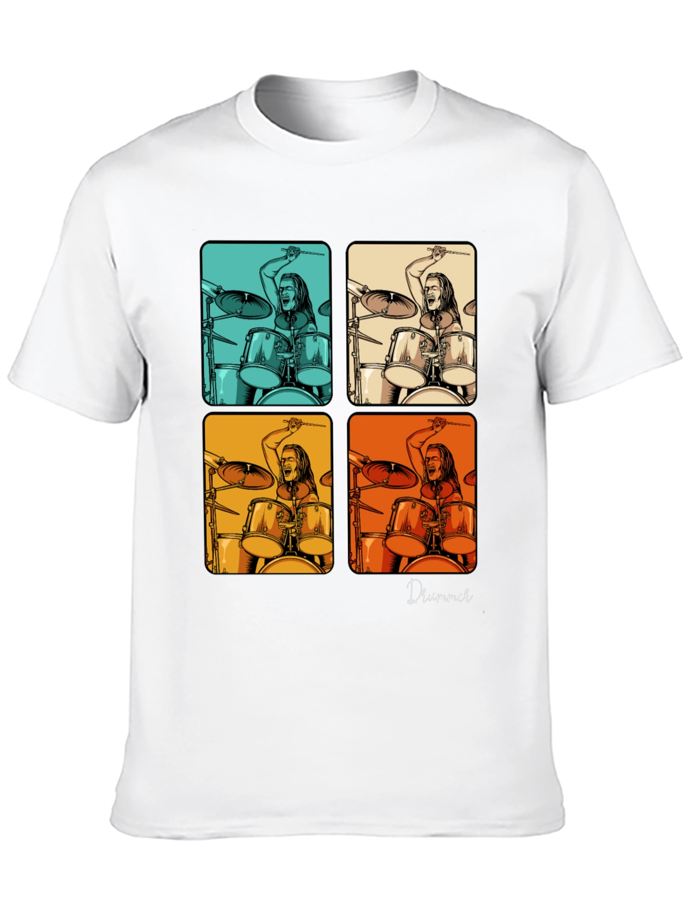 Drummer Pop Art Graphic T-Shirt