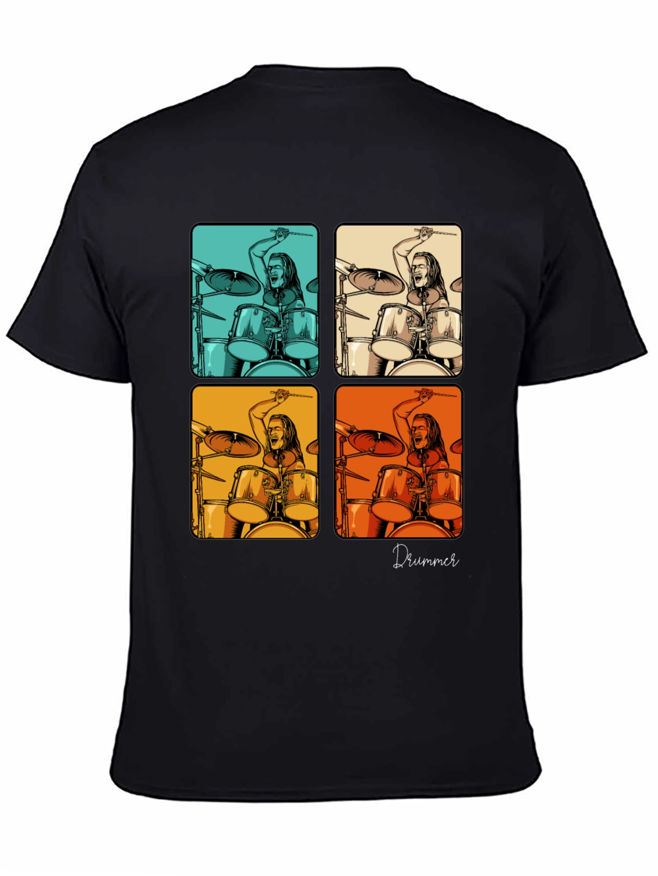 Drummer Pop Art Graphic T-Shirt