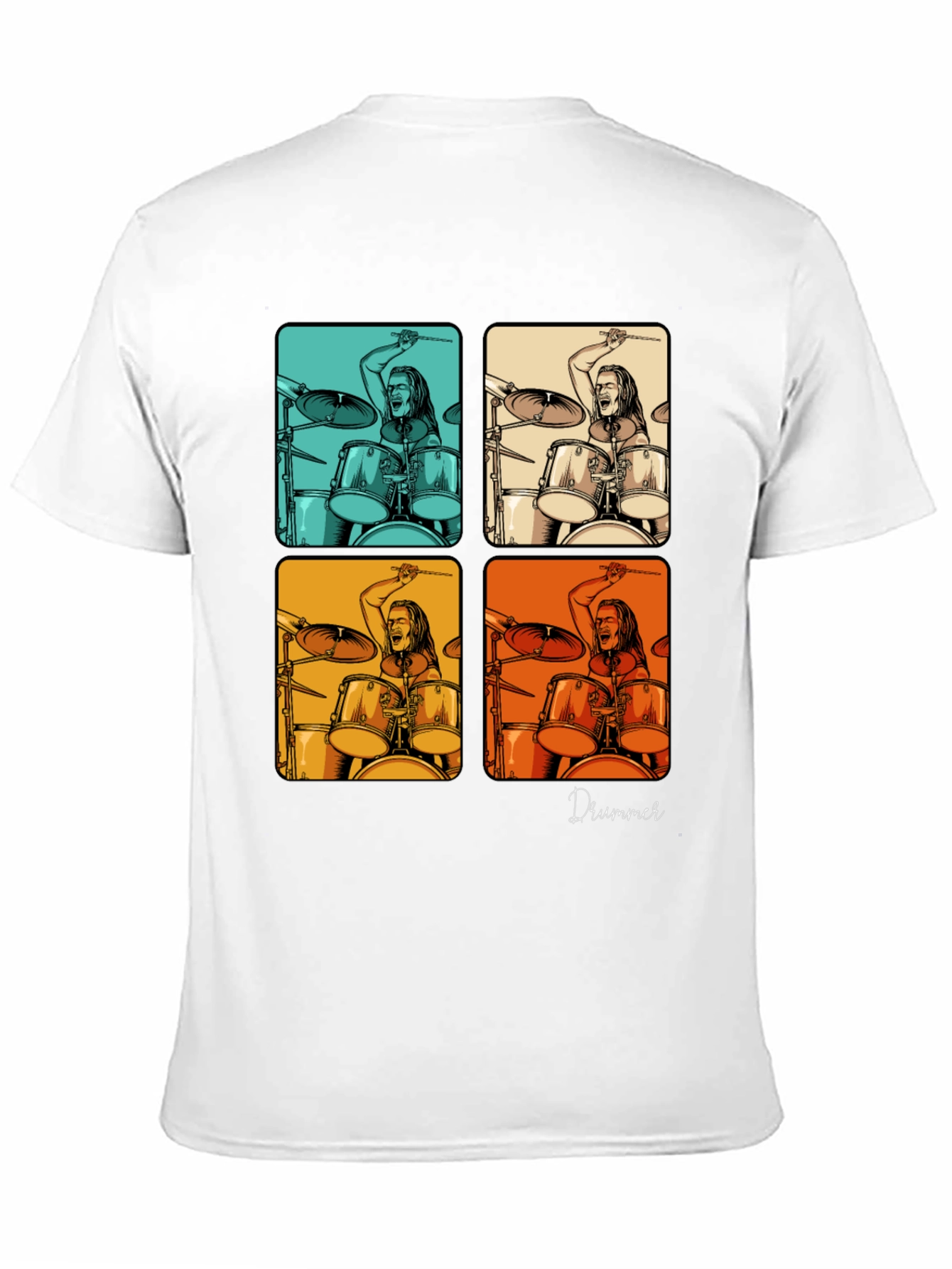 Drummer Pop Art Graphic T-Shirt