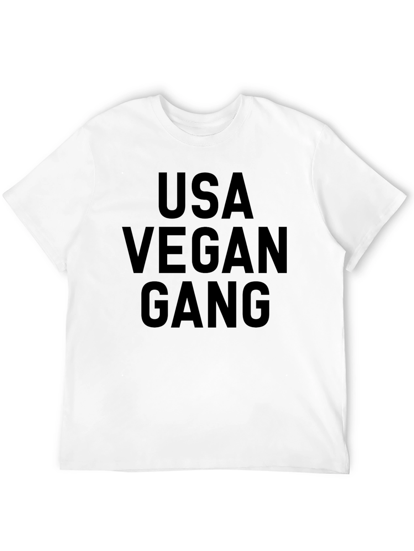 USA Vegan Gang Graphic Tee - Black