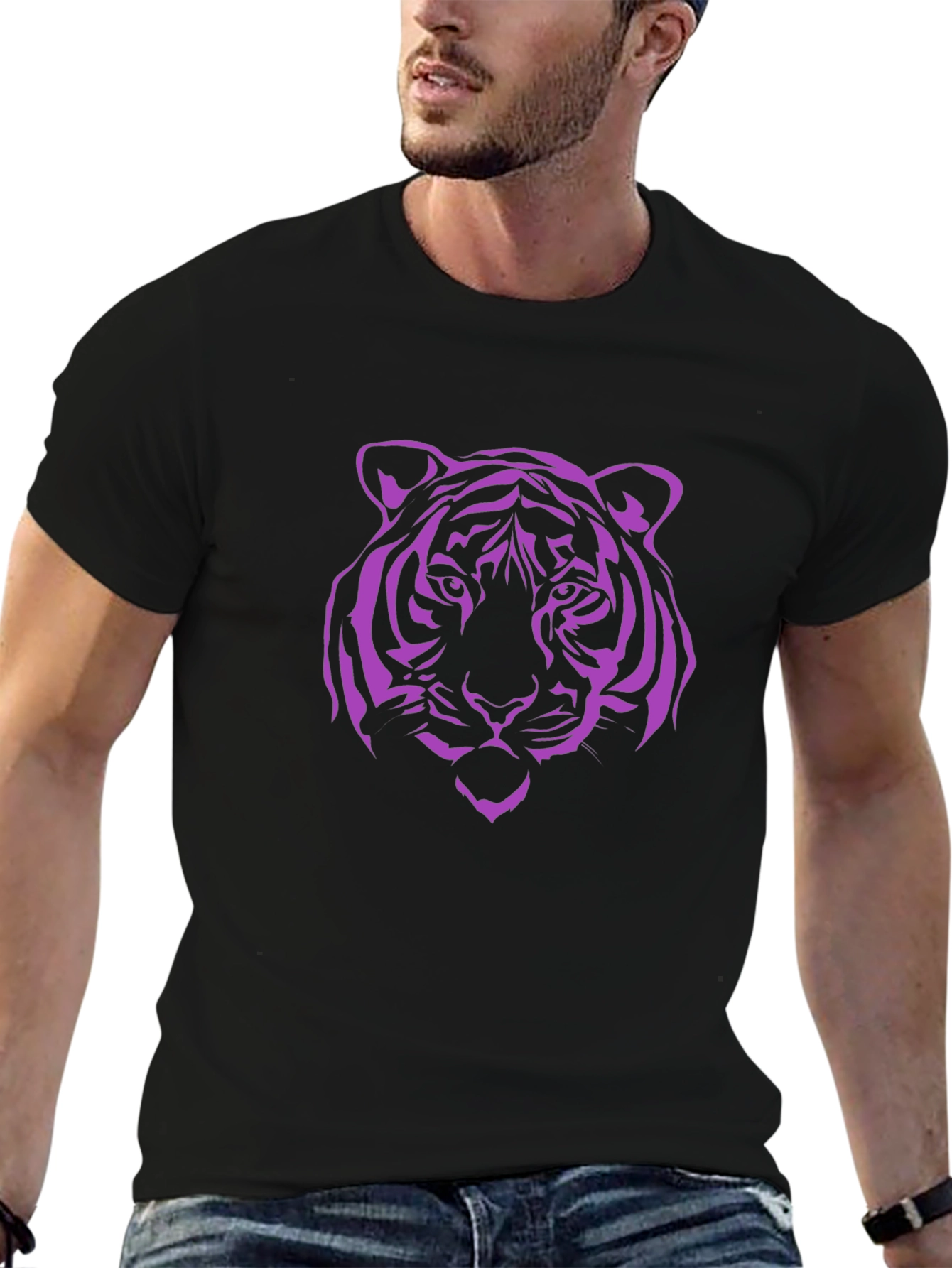 Cool Tiger Graphic Tee - Black