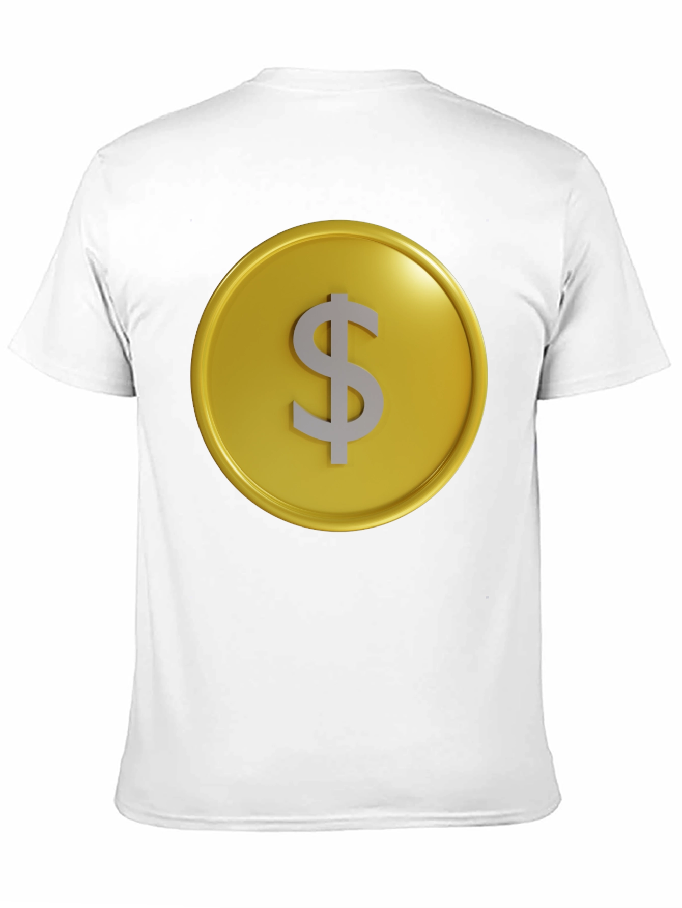 Gold Coin Dollar Sign Graphic Tee - Black T-Shirt