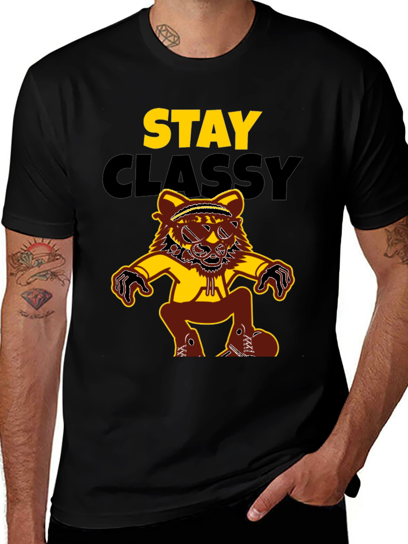 Stay Classy Graphic Tee - Funny Animal T-Shirt