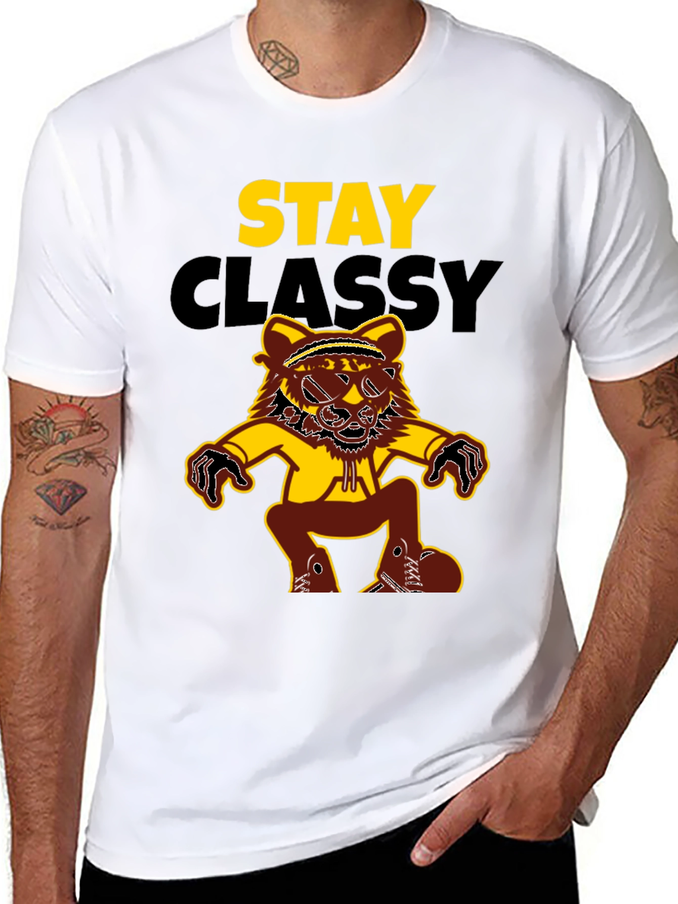 Stay Classy Graphic Tee - Funny Animal T-Shirt