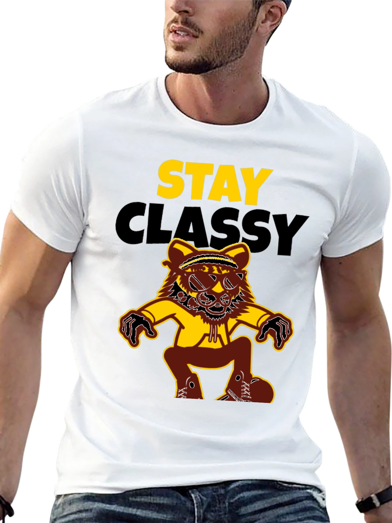 Stay Classy Graphic Tee - Funny Animal T-Shirt