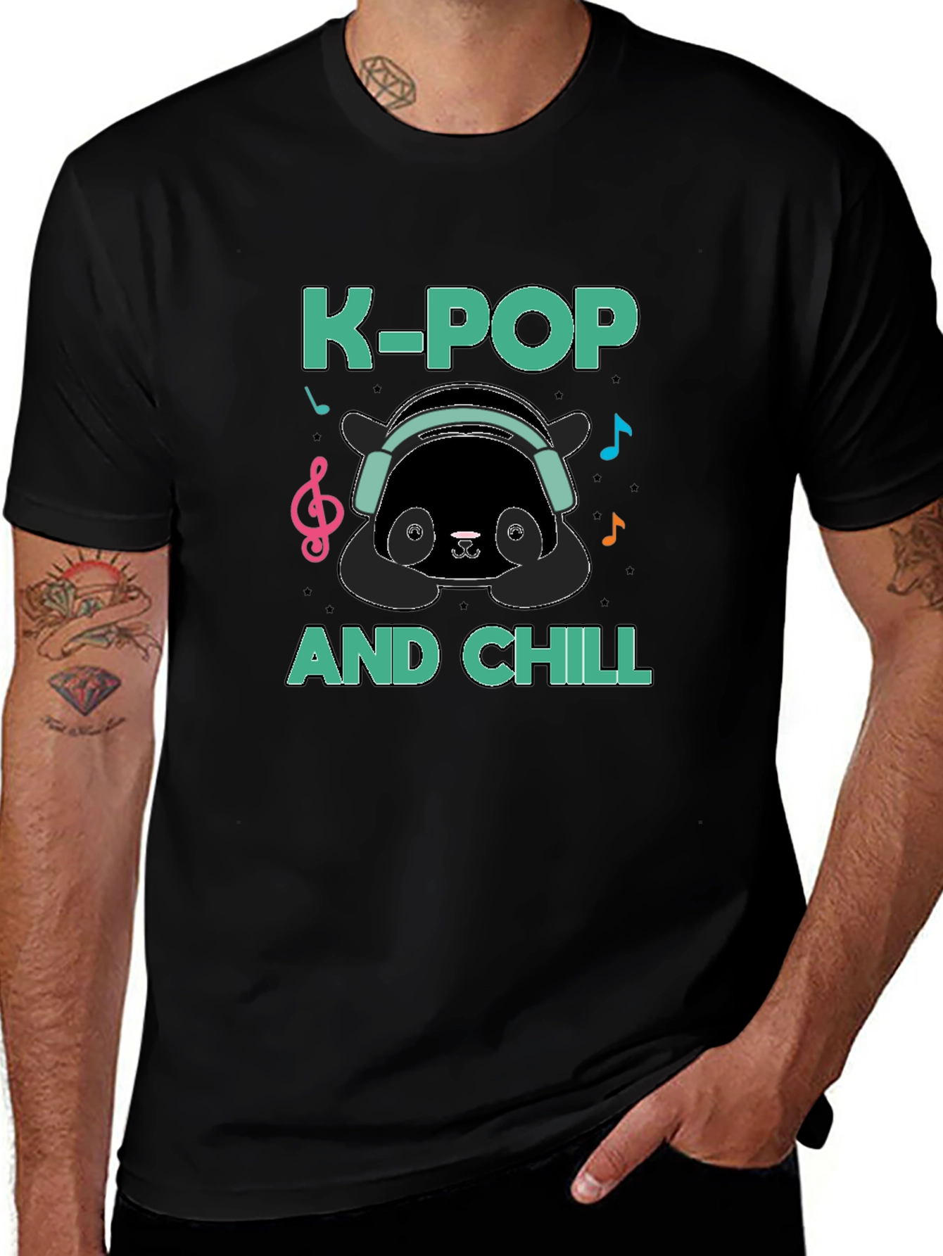 K-Pop and Chill Panda T-Shirt