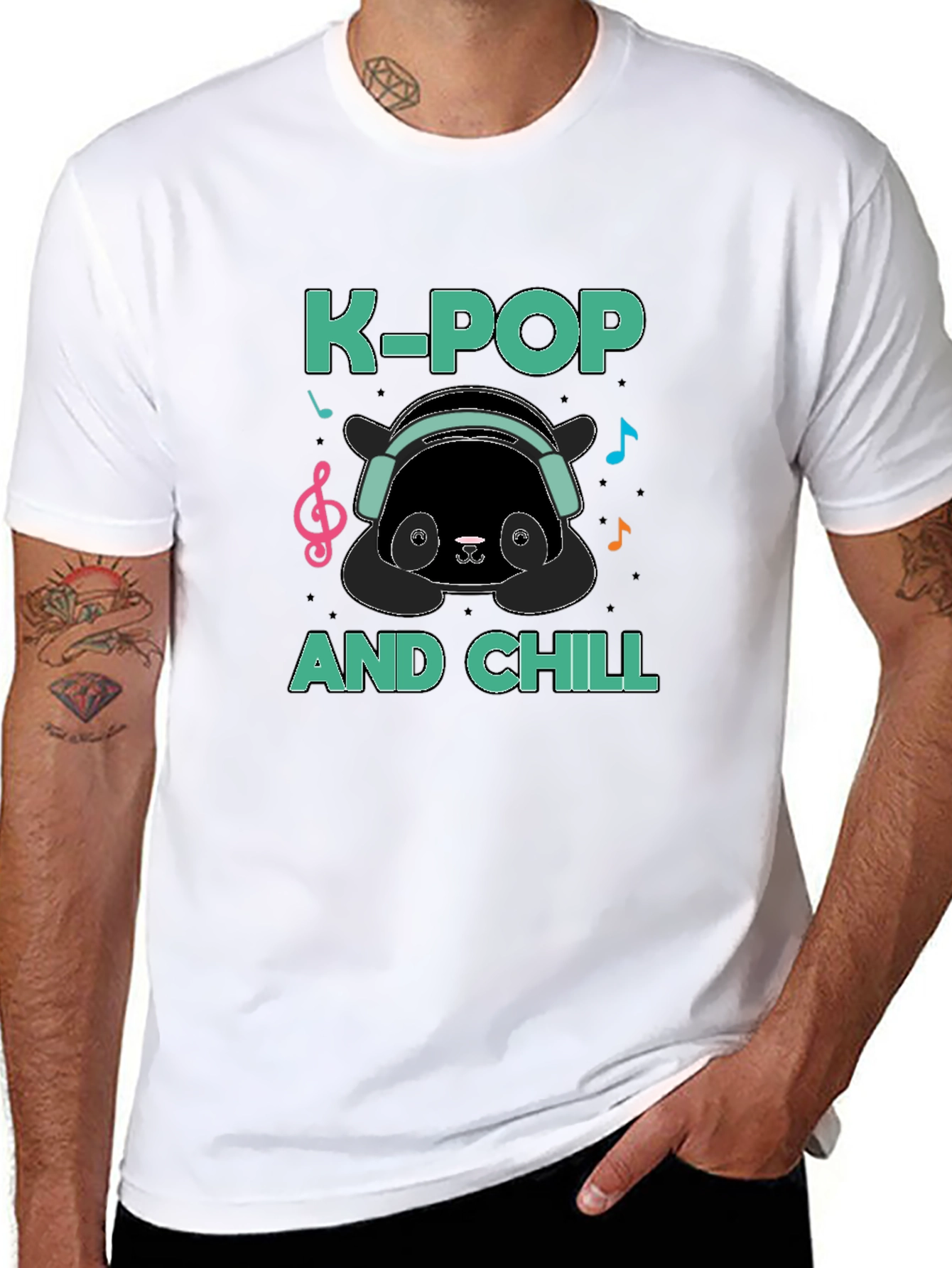 K-Pop and Chill Panda T-Shirt