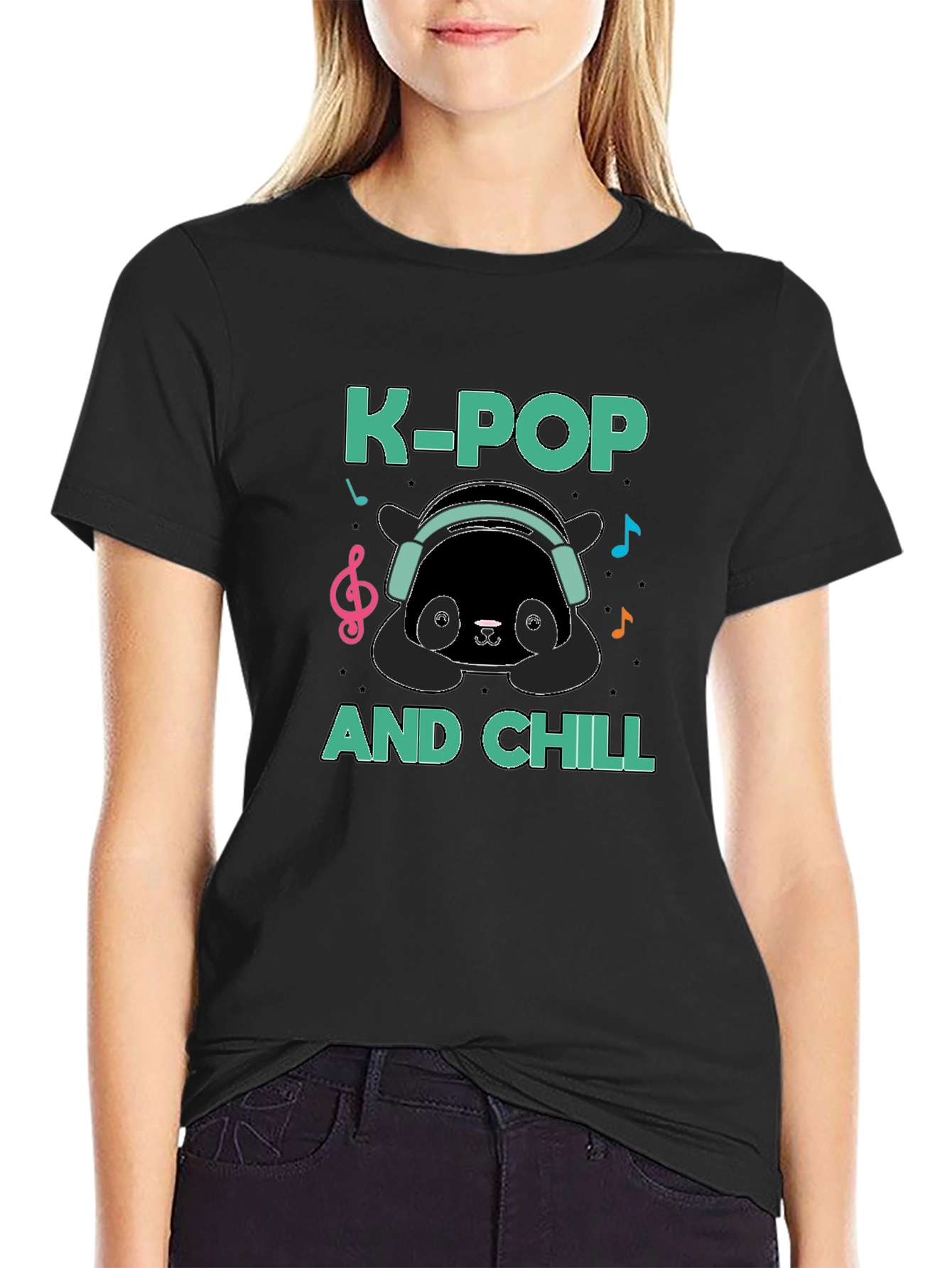 K-Pop and Chill Panda T-Shirt