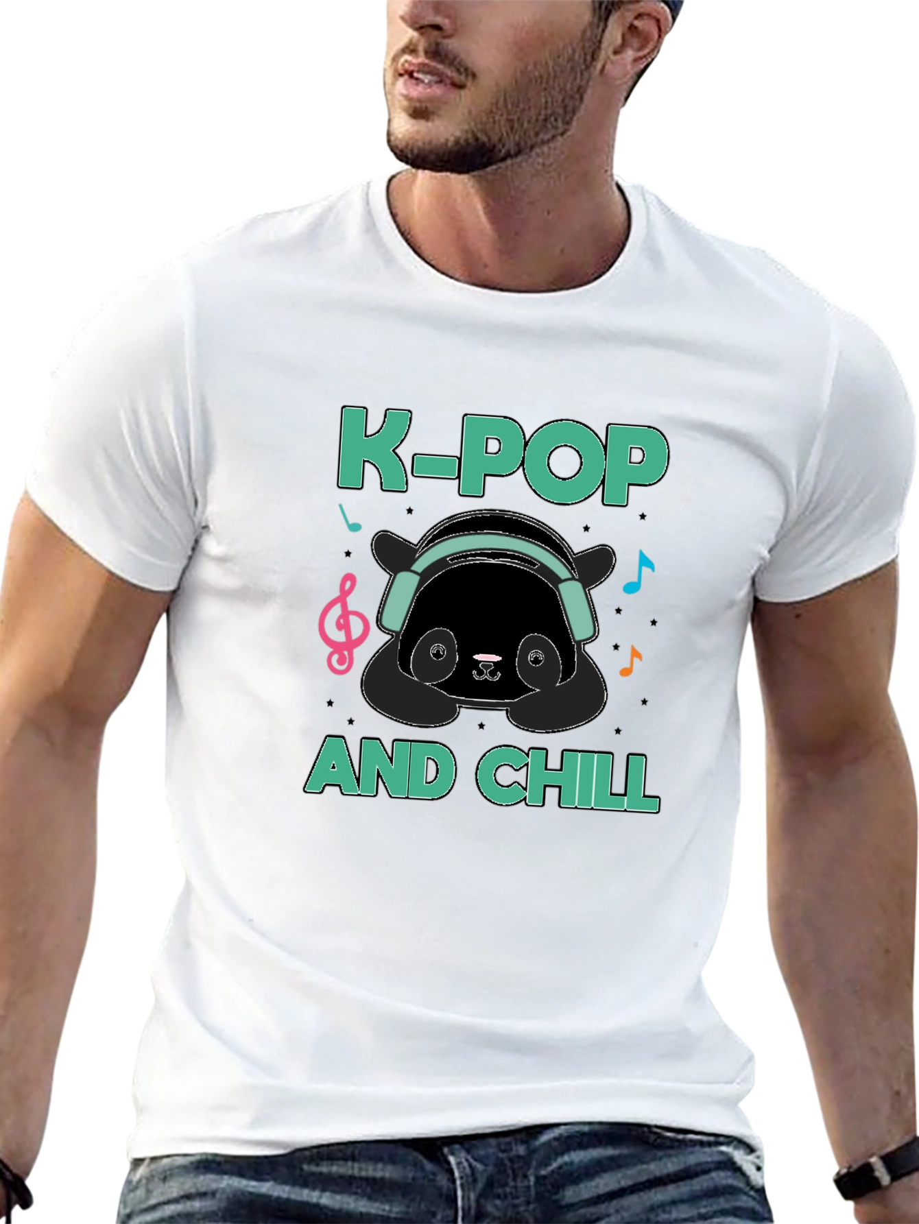 K-Pop and Chill Panda T-Shirt