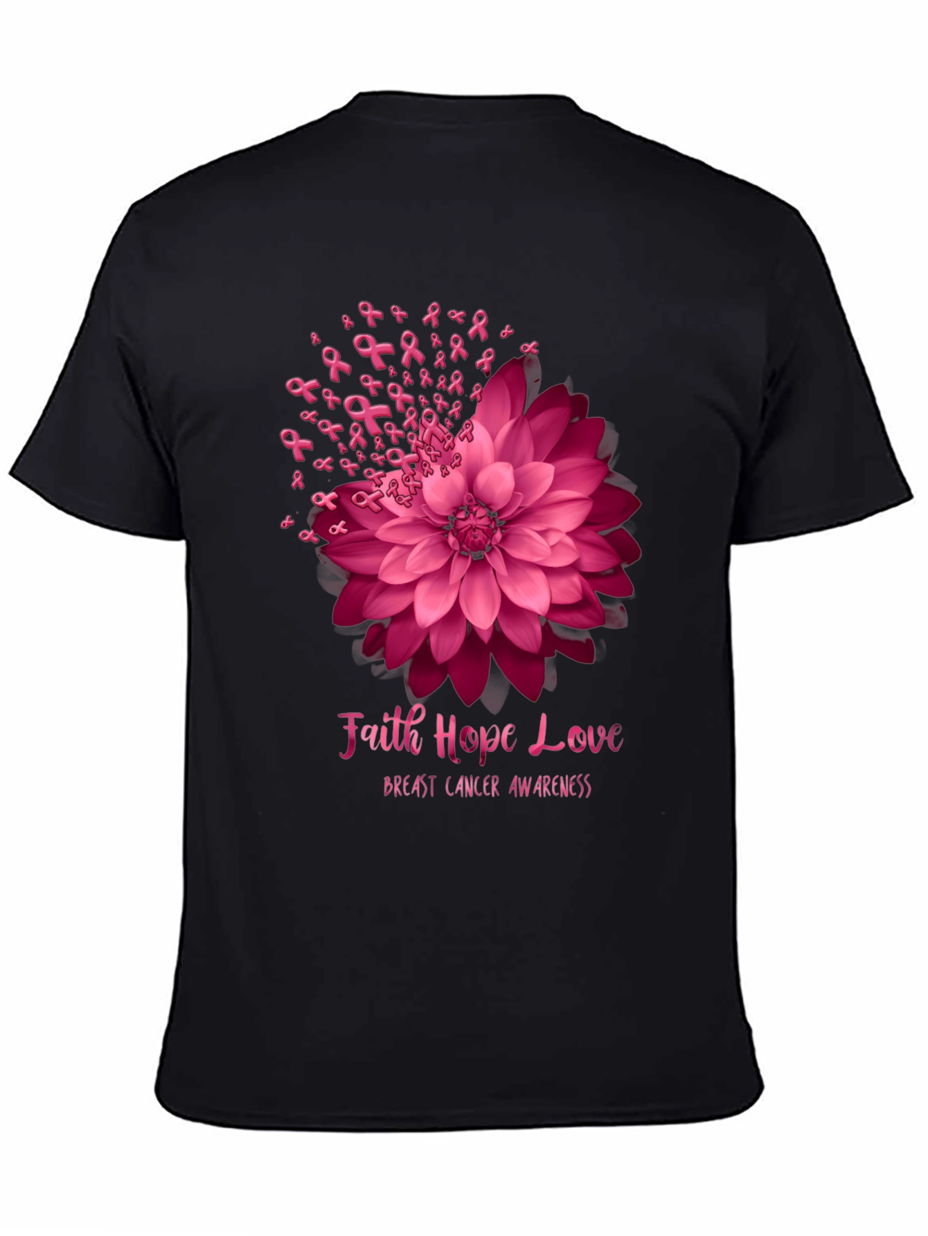 Faith Hope Love Breast Cancer Awareness T-Shirt