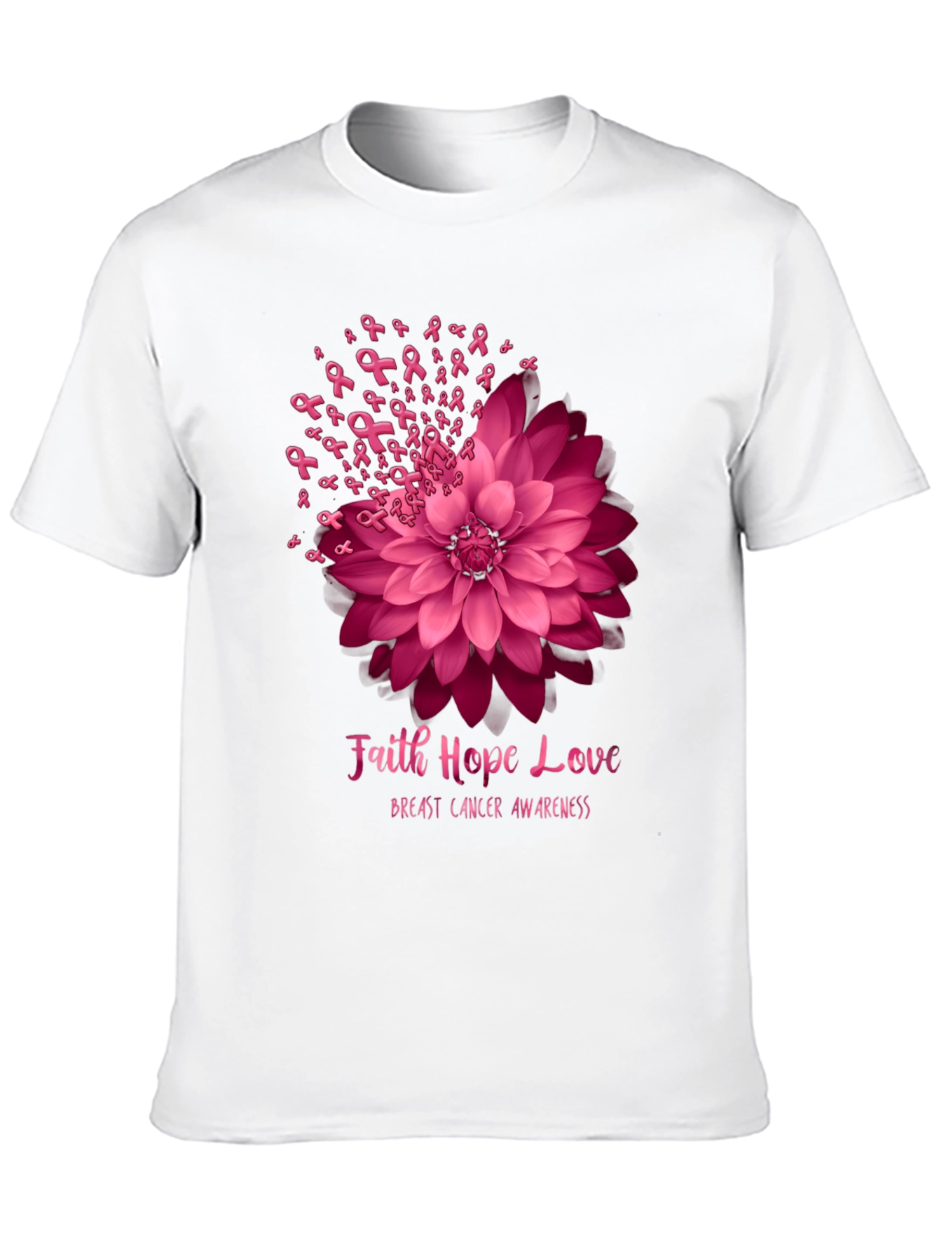 Faith Hope Love Breast Cancer Awareness T-Shirt
