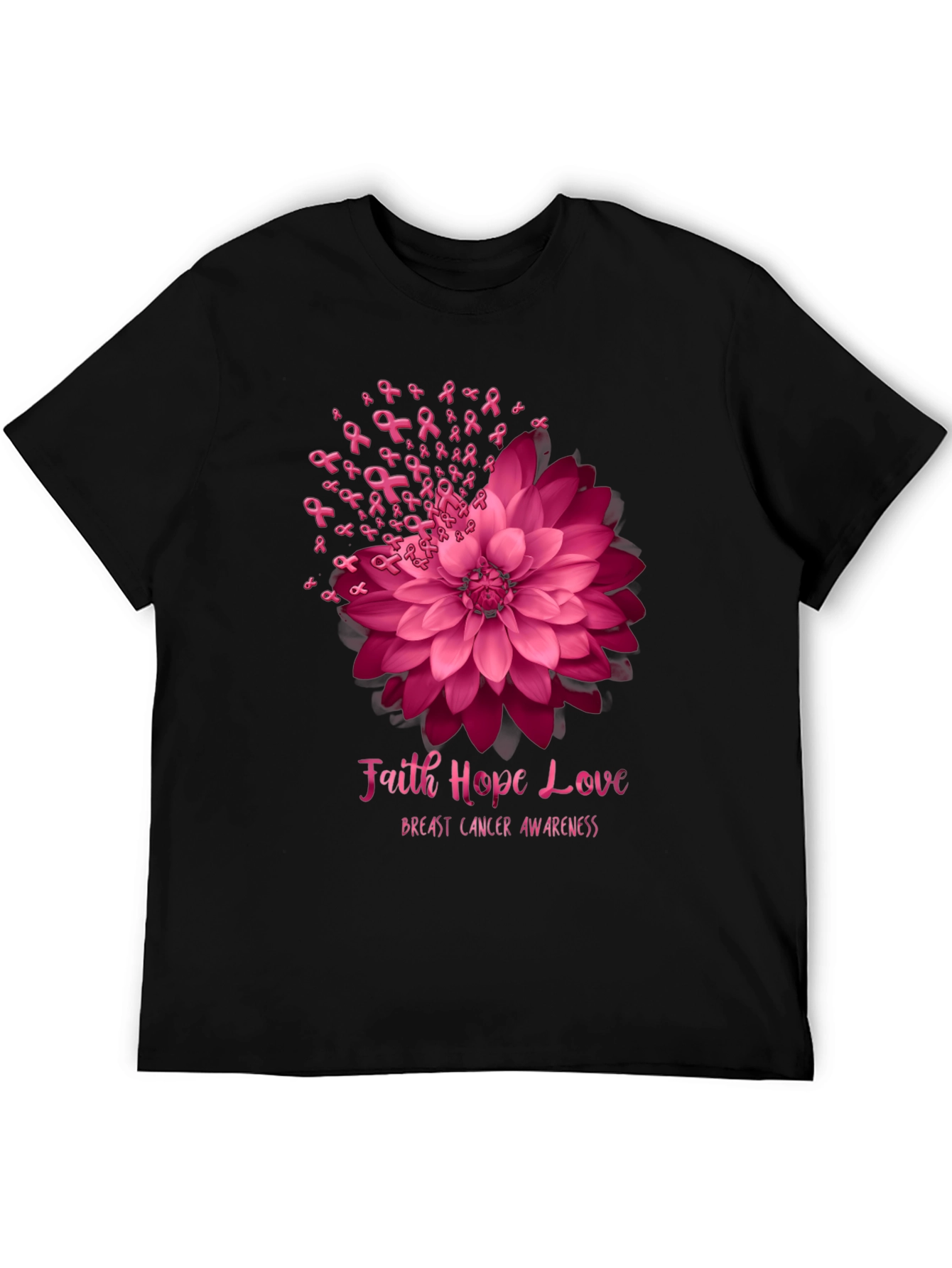 Faith Hope Love Breast Cancer Awareness T-Shirt