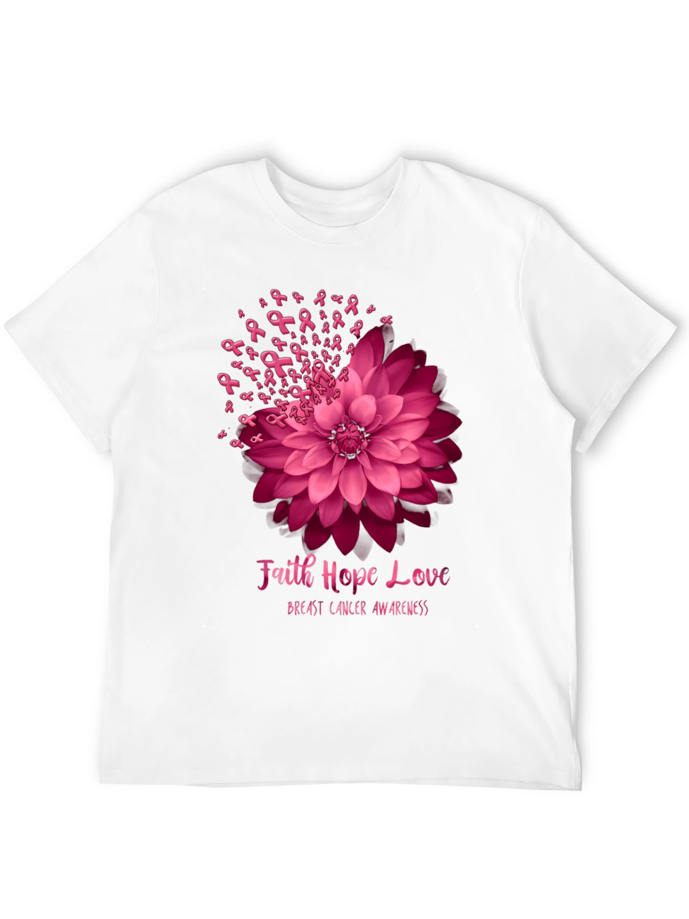 Faith Hope Love Breast Cancer Awareness T-Shirt