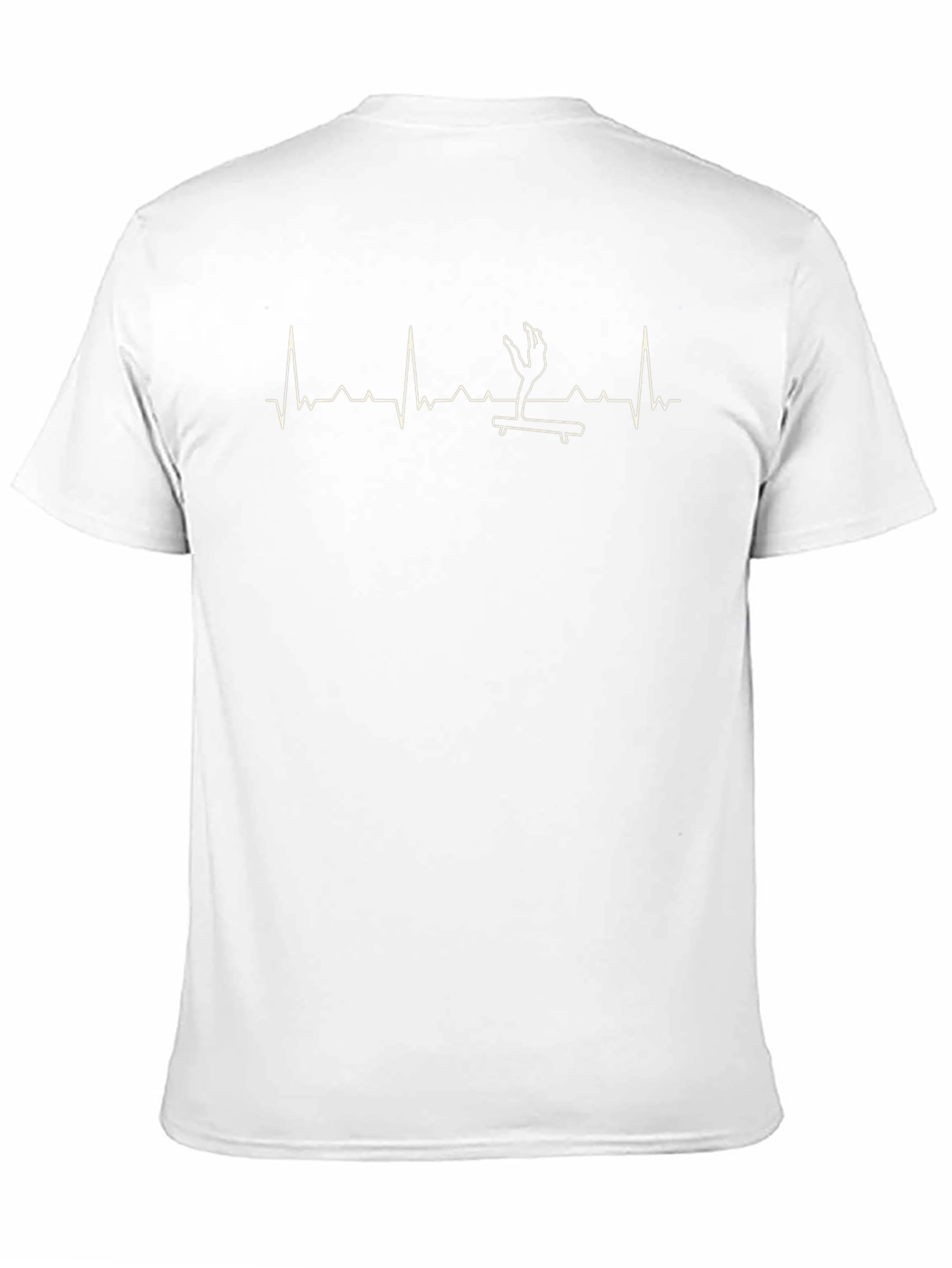 Skateboarding Heartbeat Graphic Tee - Cool Black T-Shirt
