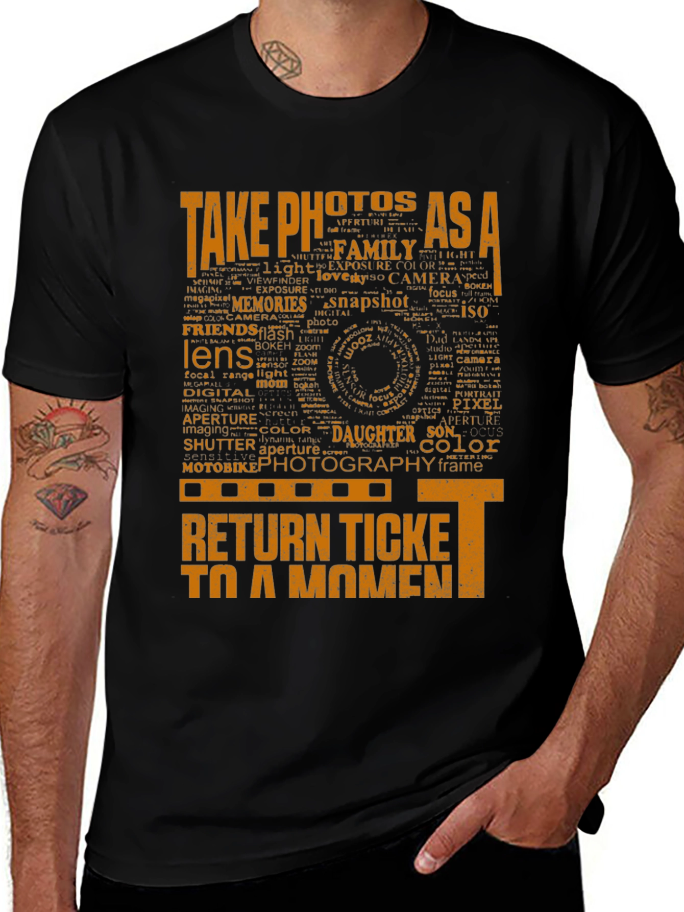 Photography Word Art Graphic T-Shirt