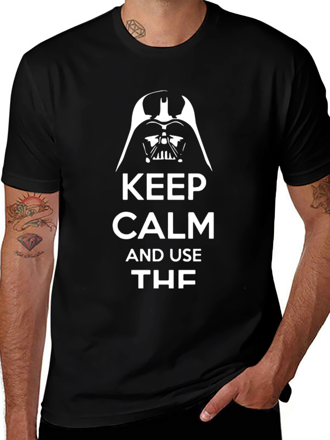 Keep Calm Darth Vader Black Graphic T-Shirt