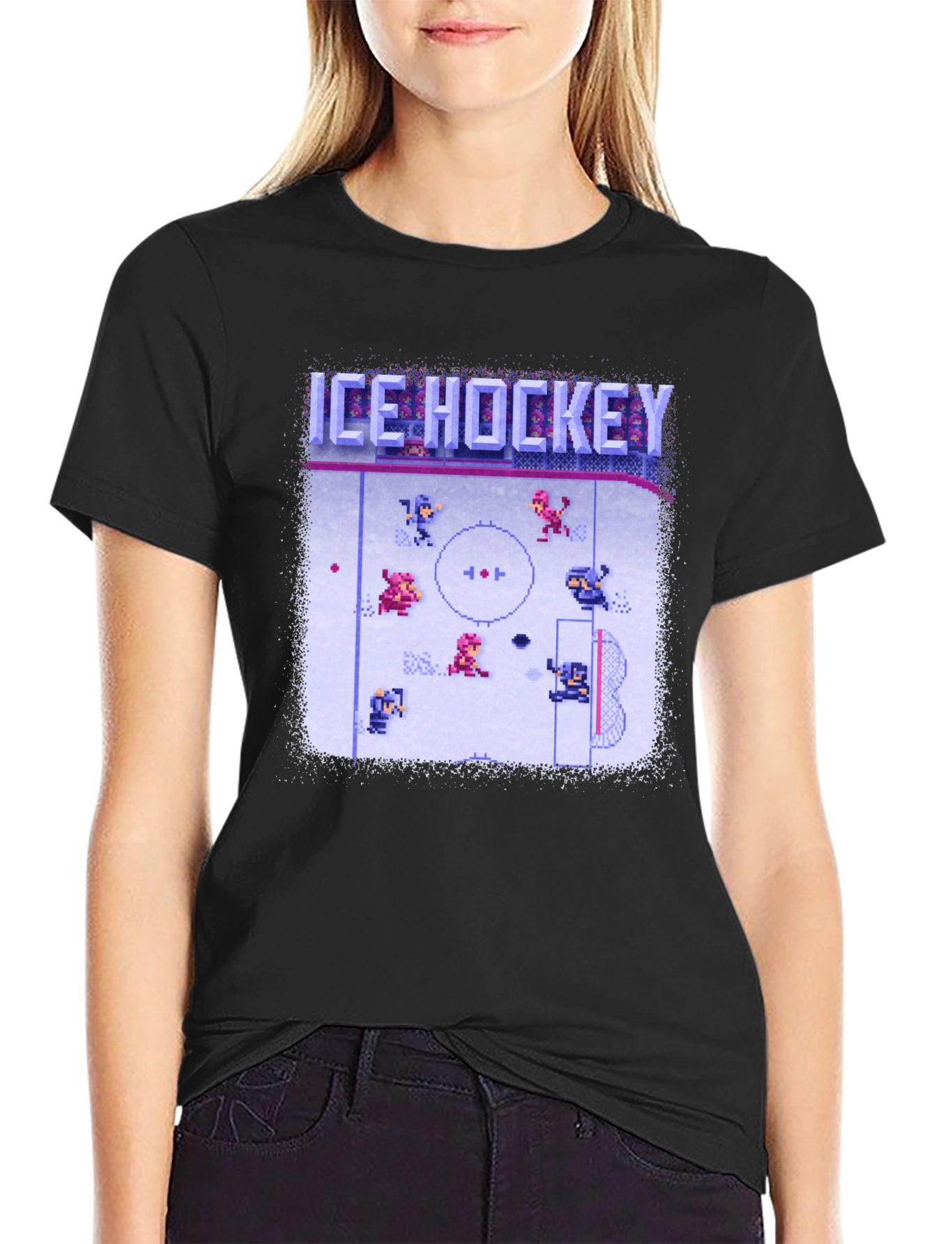 Retro Ice Hockey Gamer T-Shirt