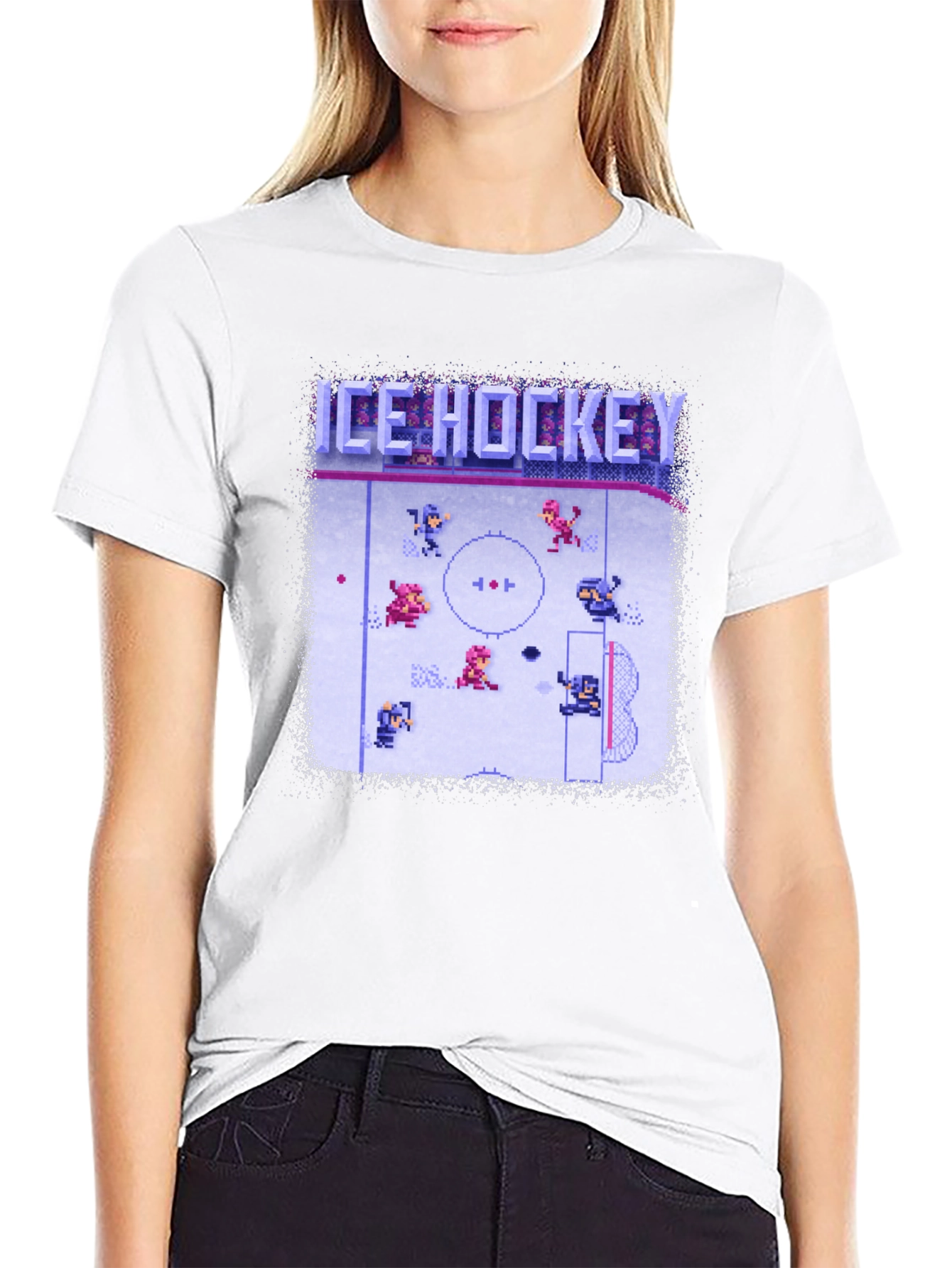 Retro Ice Hockey Gamer T-Shirt