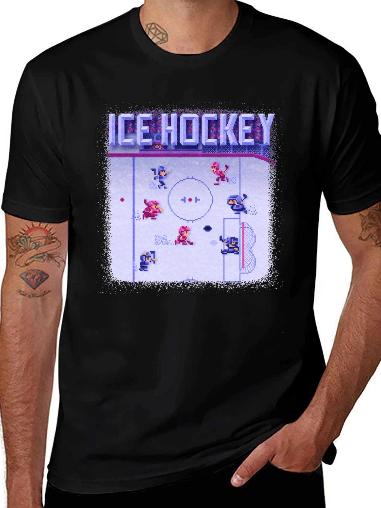 Retro Ice Hockey Gamer T-Shirt