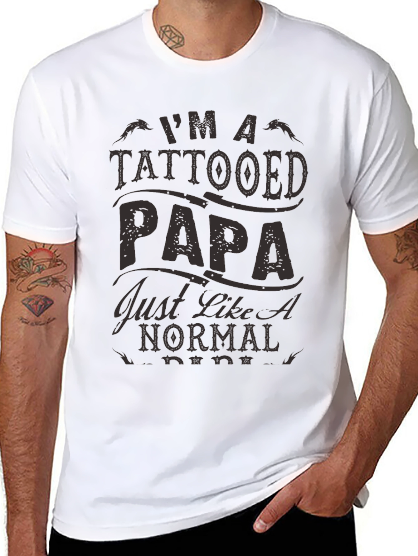 Tattooed Papa Graphic Tee - Fathers Day Gift