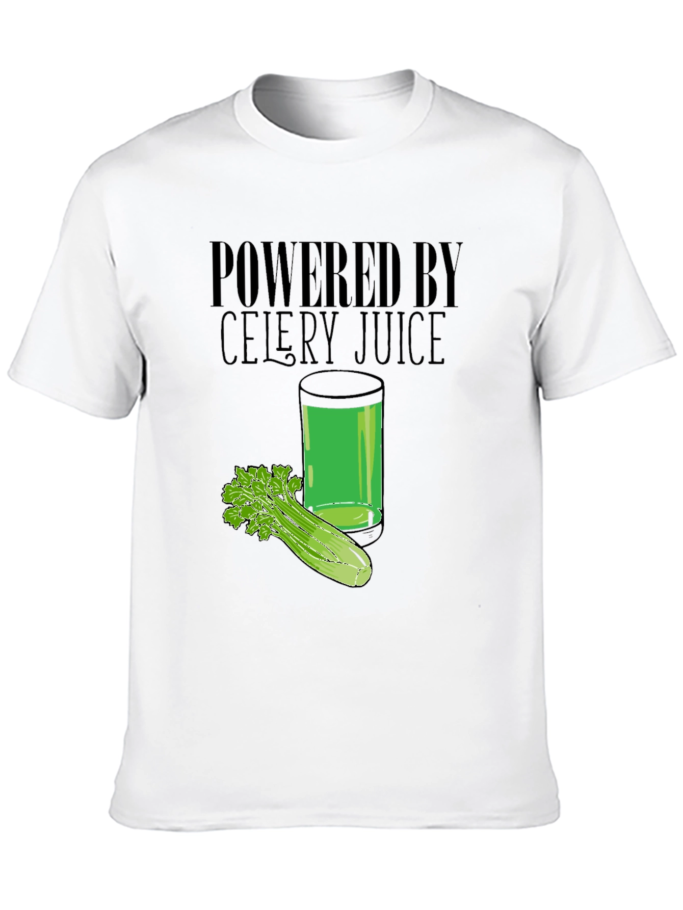 Powered by Celery Juice T-Shirt - Black Graphic Tee