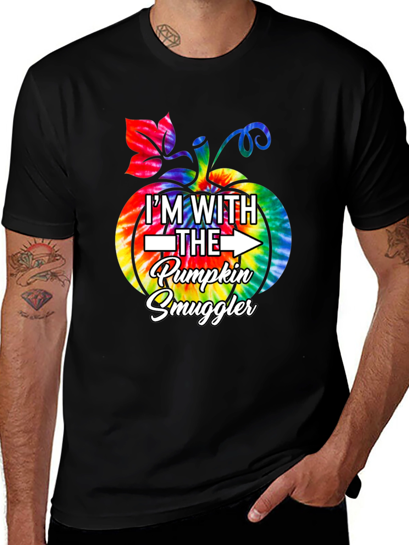 Im With The Pumpkin Smuggler T-Shirt - Black