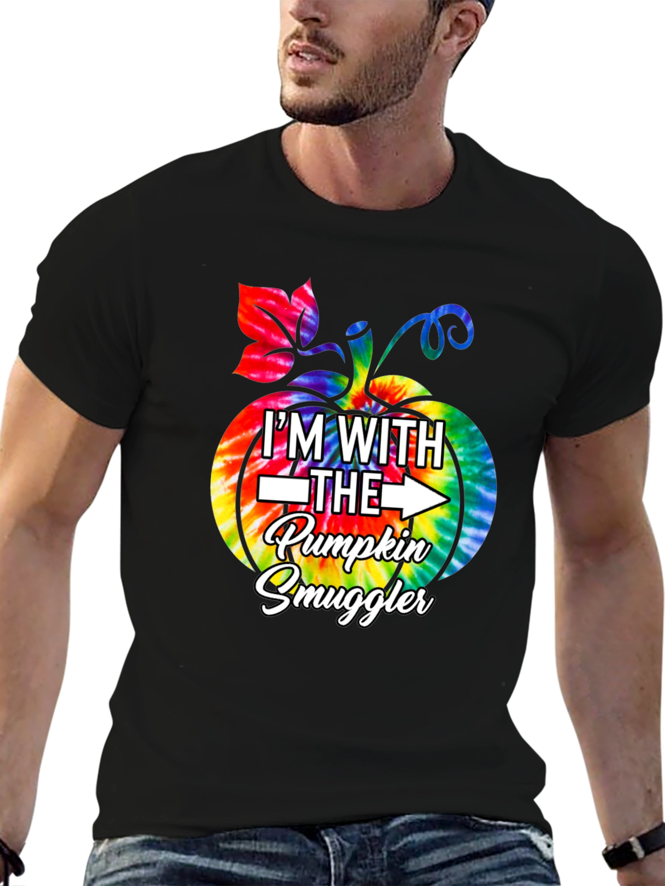 Im With The Pumpkin Smuggler T-Shirt - Black