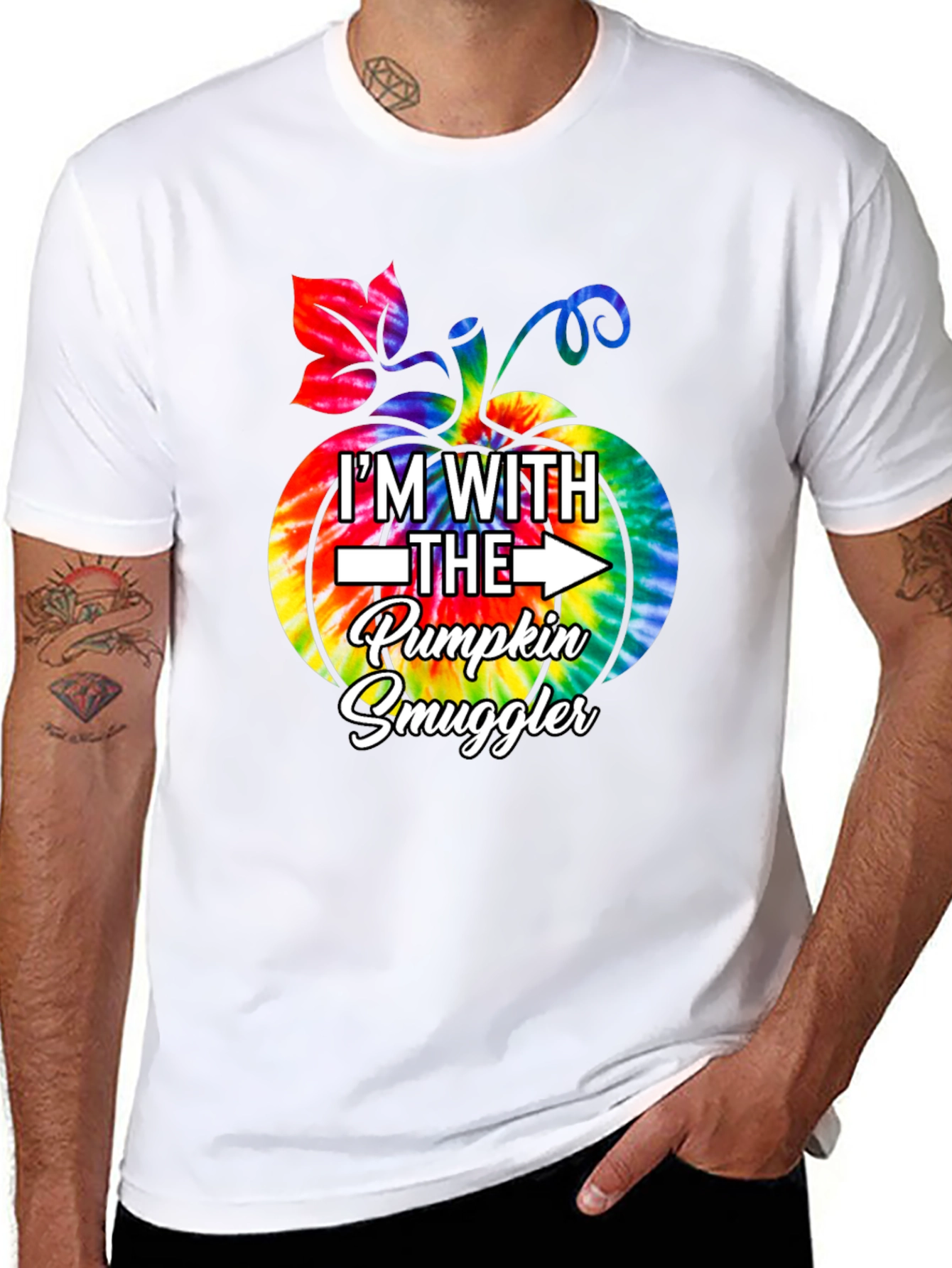 Im With The Pumpkin Smuggler T-Shirt - Black