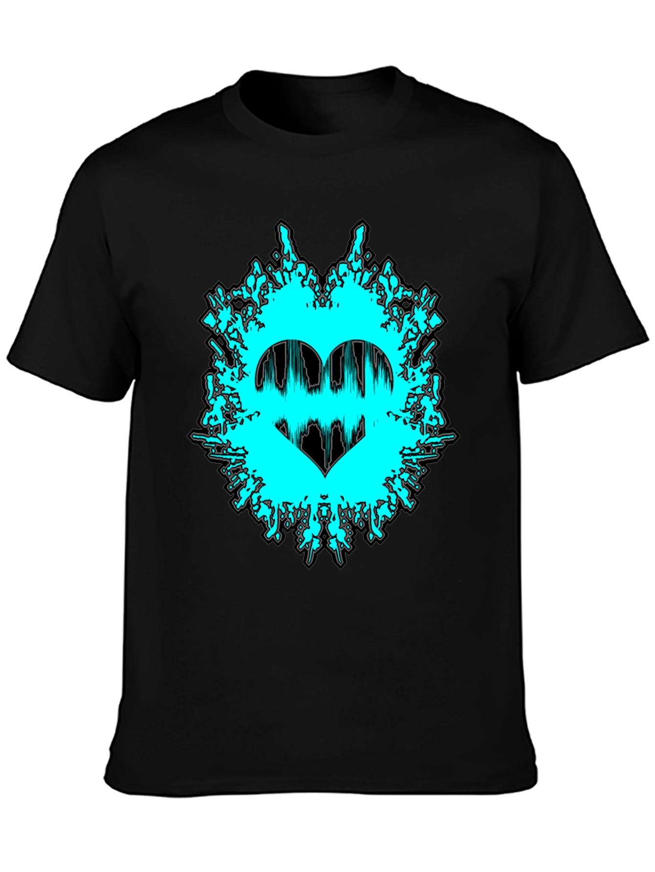 Graphic Print Tee - Heartbeat Love Design