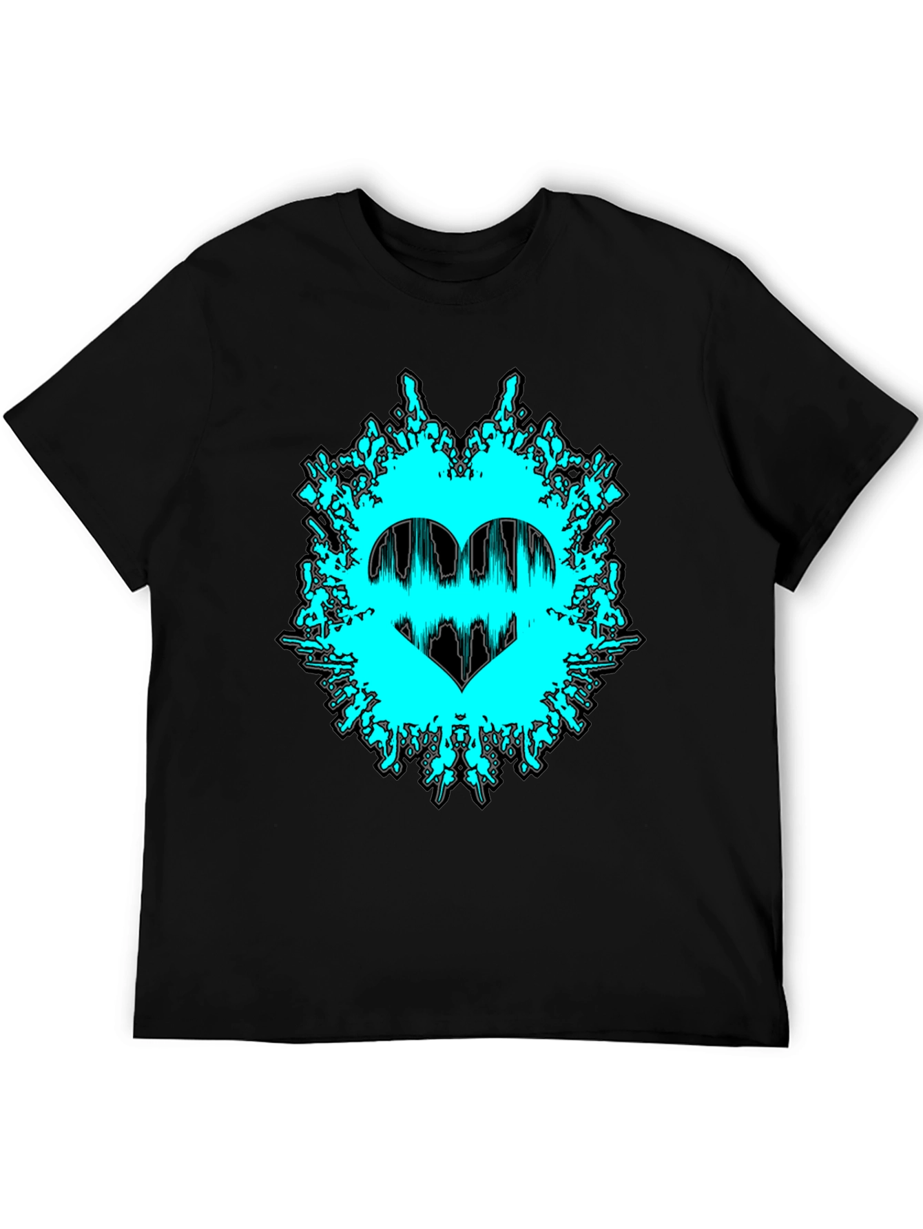 Graphic Print Tee - Heartbeat Love Design