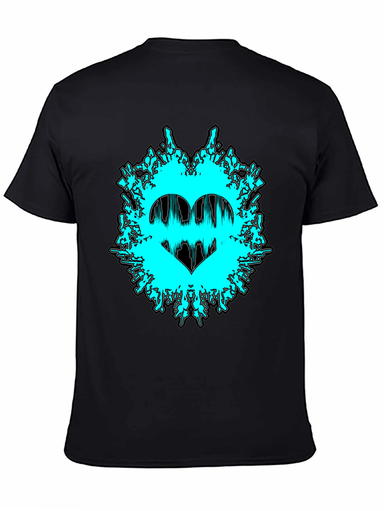 Graphic Print Tee - Heartbeat Love Design