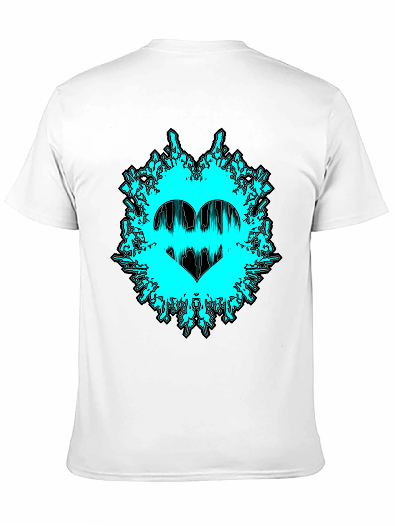 Graphic Print Tee - Heartbeat Love Design
