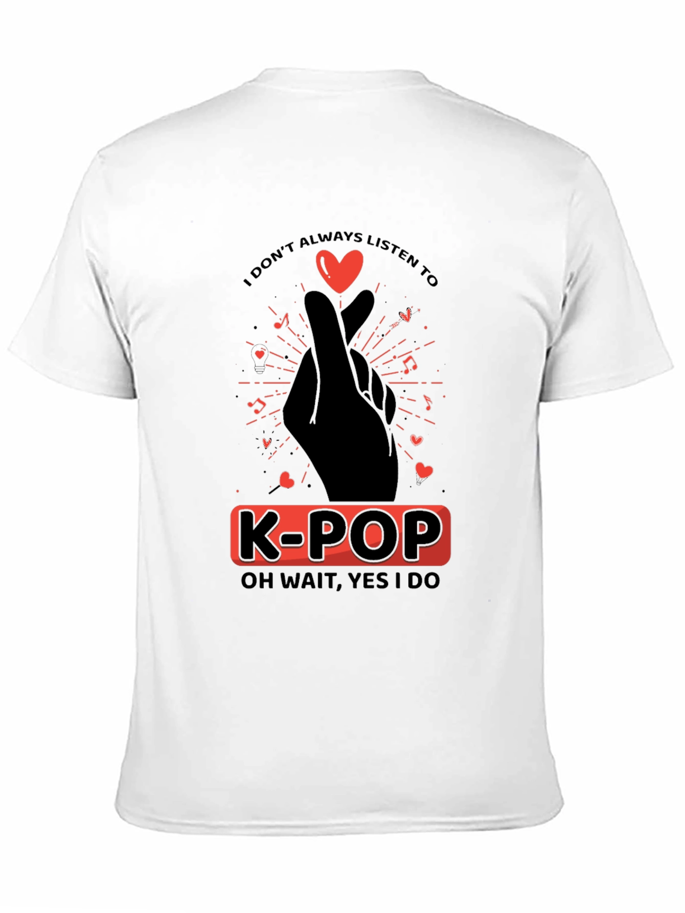 K-POP Heart Hand T-Shirt - Music Lover Tee