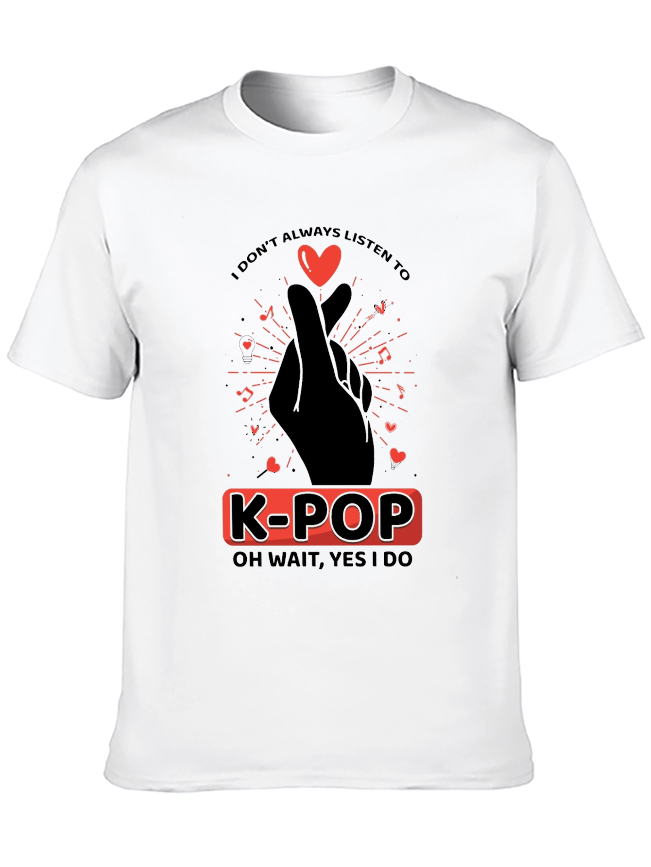 K-POP Heart Hand T-Shirt - Music Lover Tee