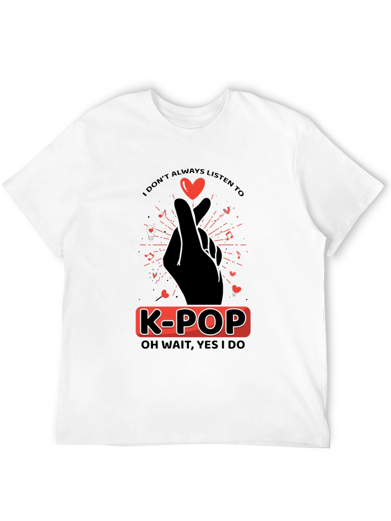 K-POP Heart Hand T-Shirt - Music Lover Tee